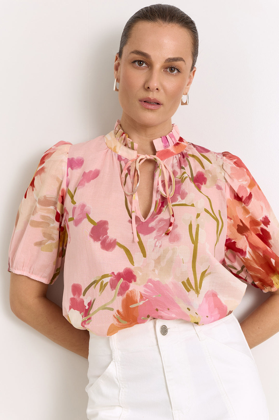 Sandra Cotton Top - Cotswolds Print