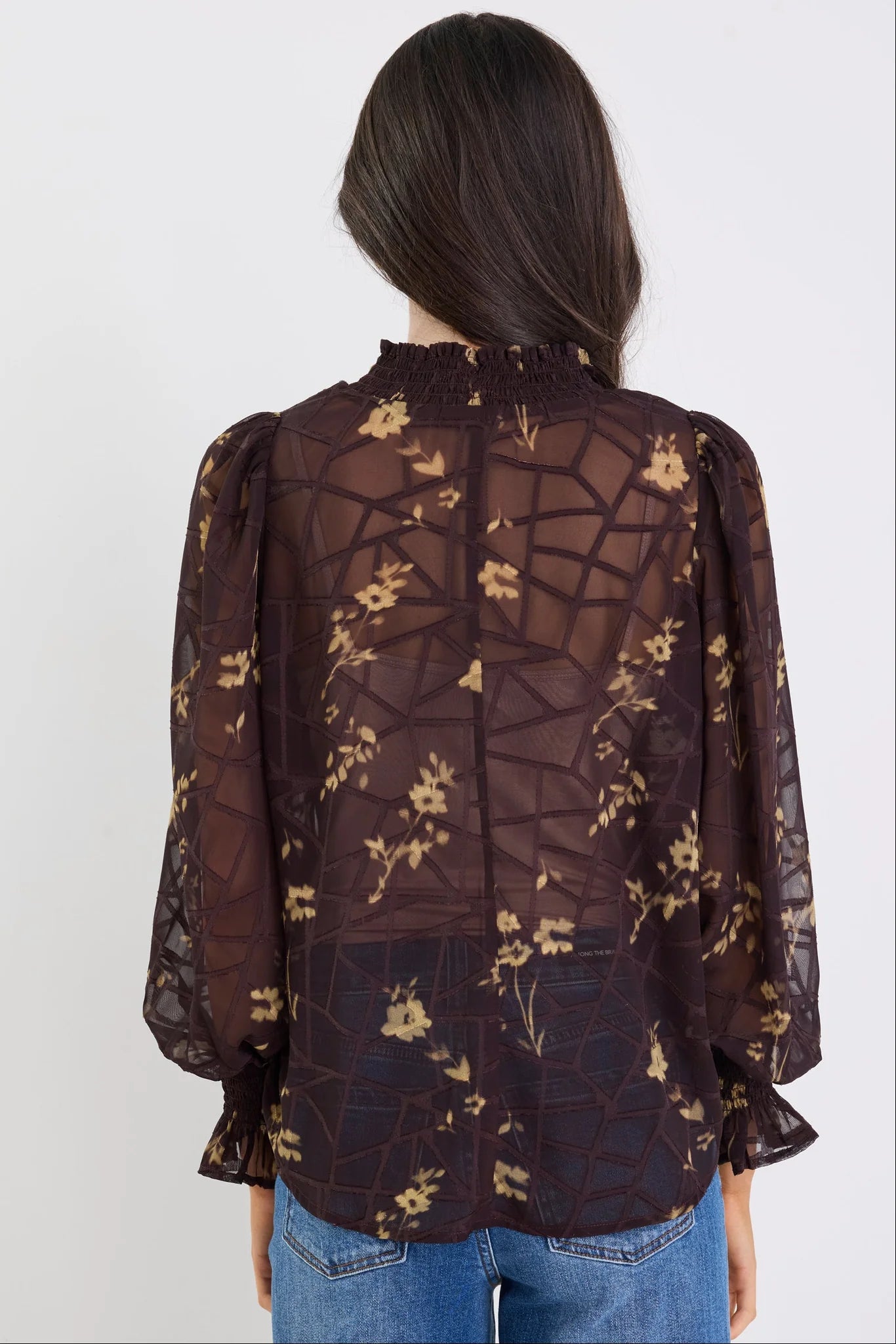 Affection Chocolate Butter  LS Top - Floral