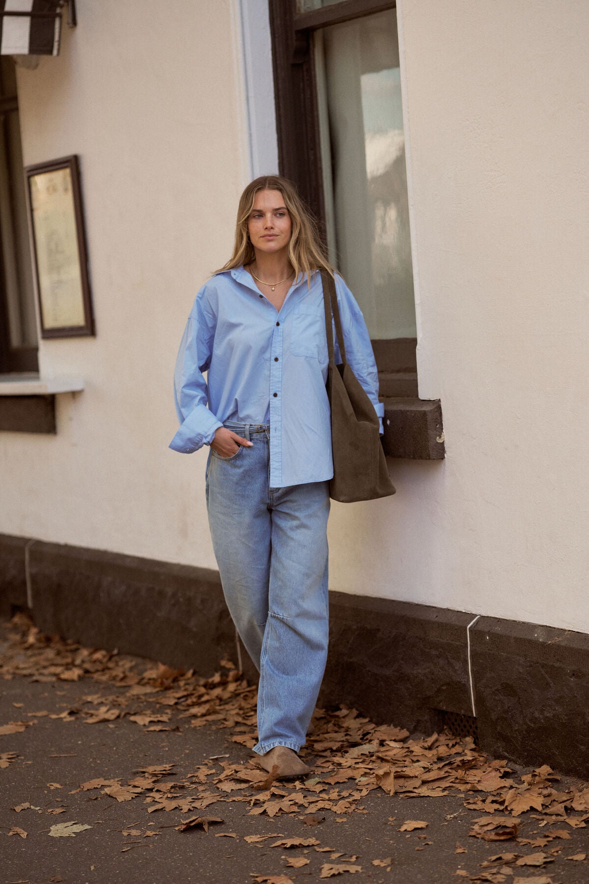 Peta Oversize Shirt - Sky Blue