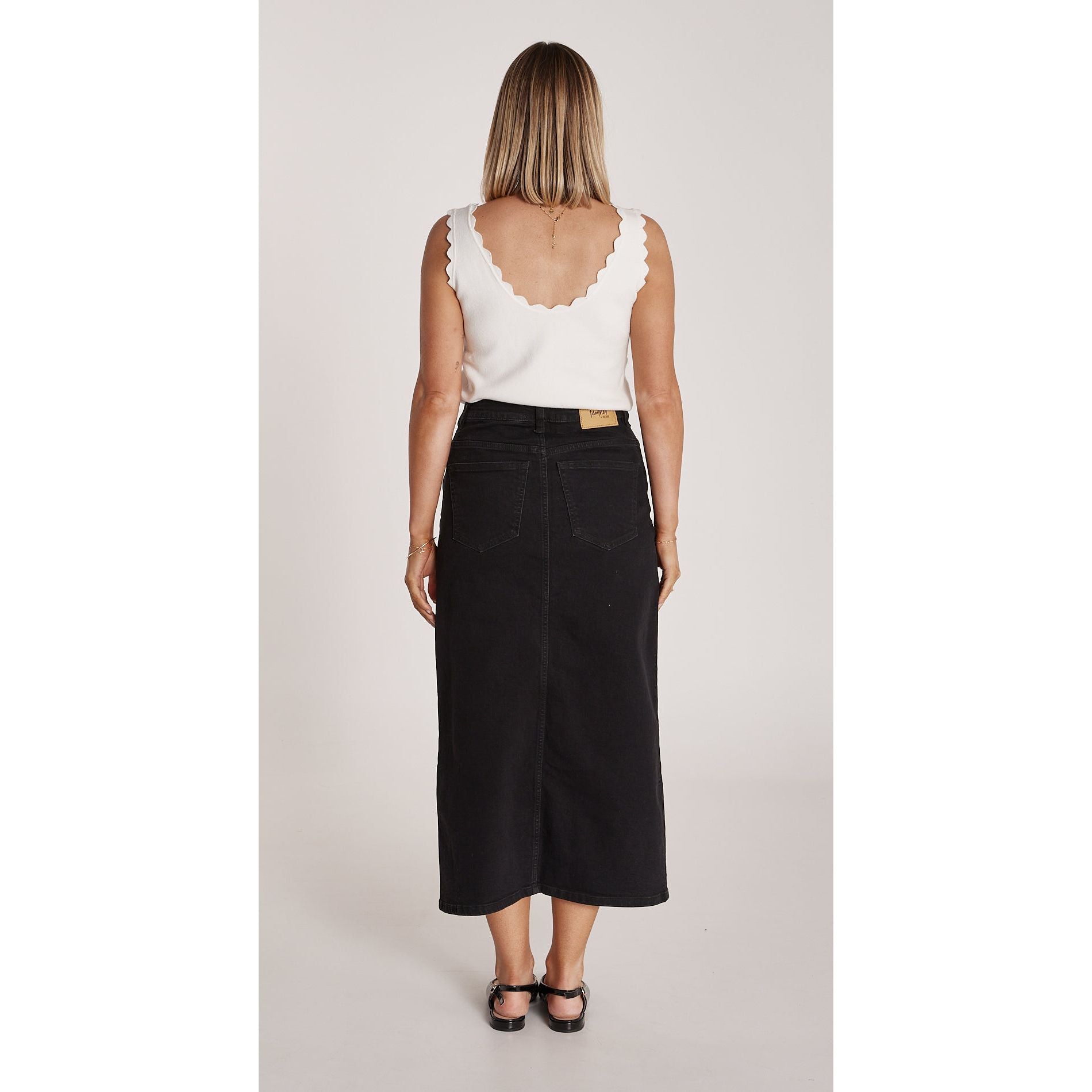 Ella Midi Skirt - Black