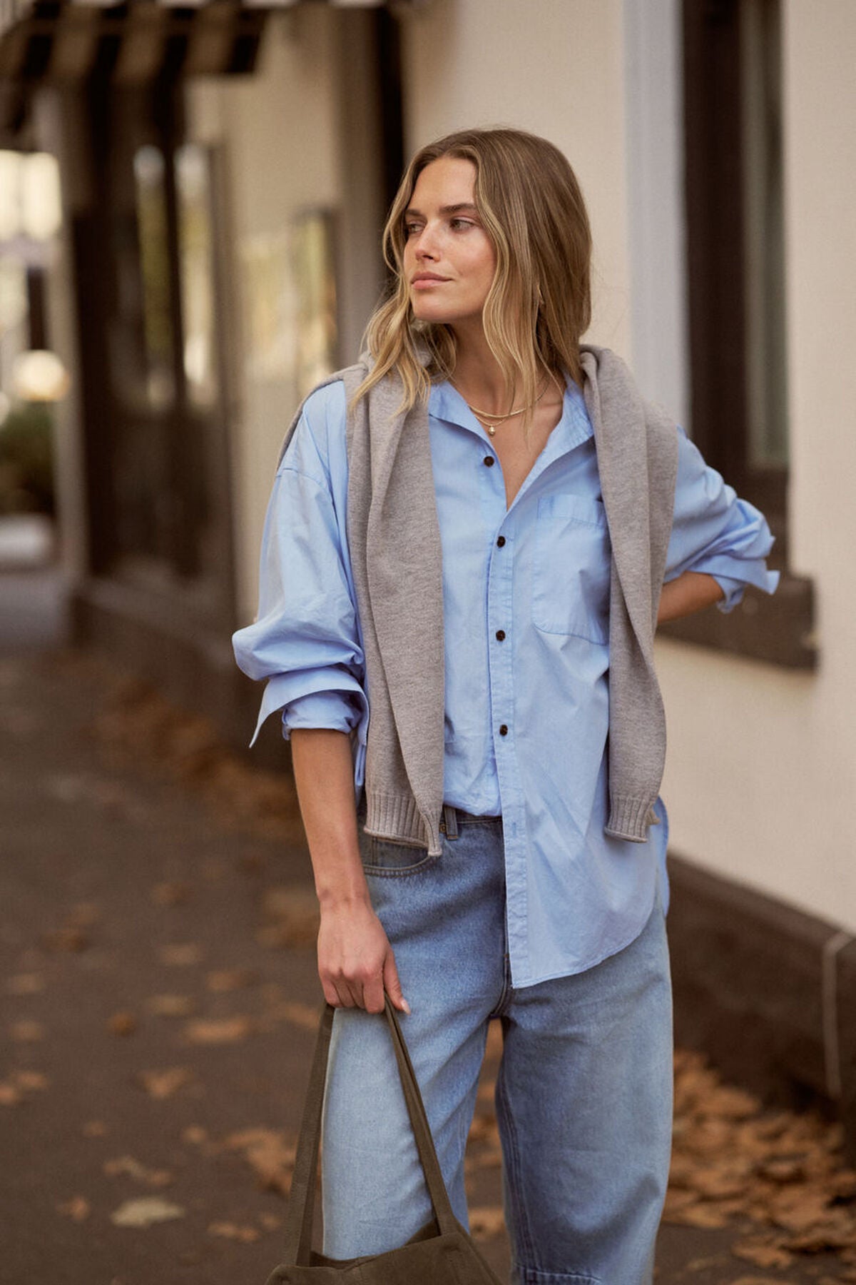 Peta Oversize Shirt - Sky Blue