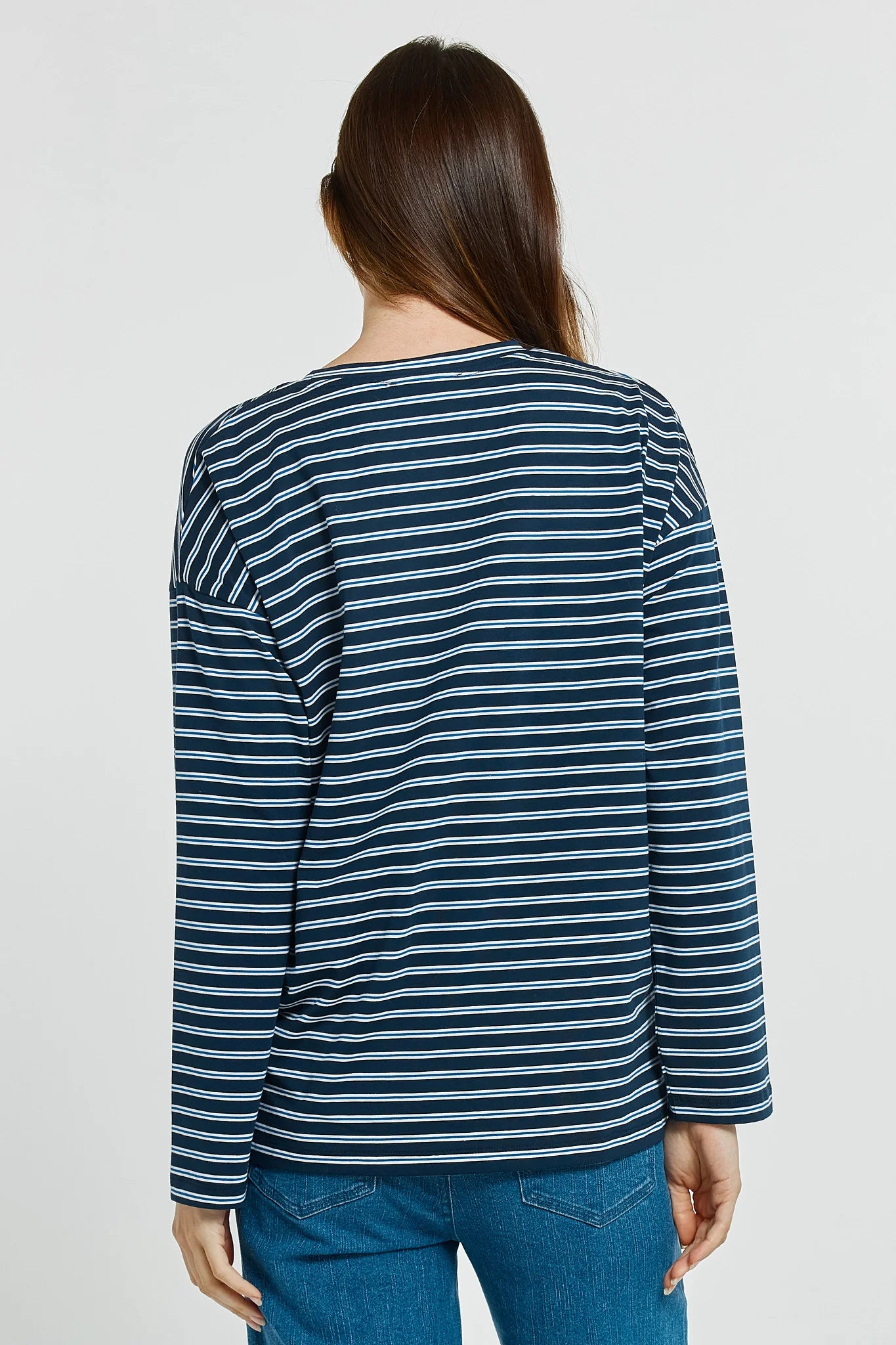 Vienna Tee - Navy/White/Blue Stripe