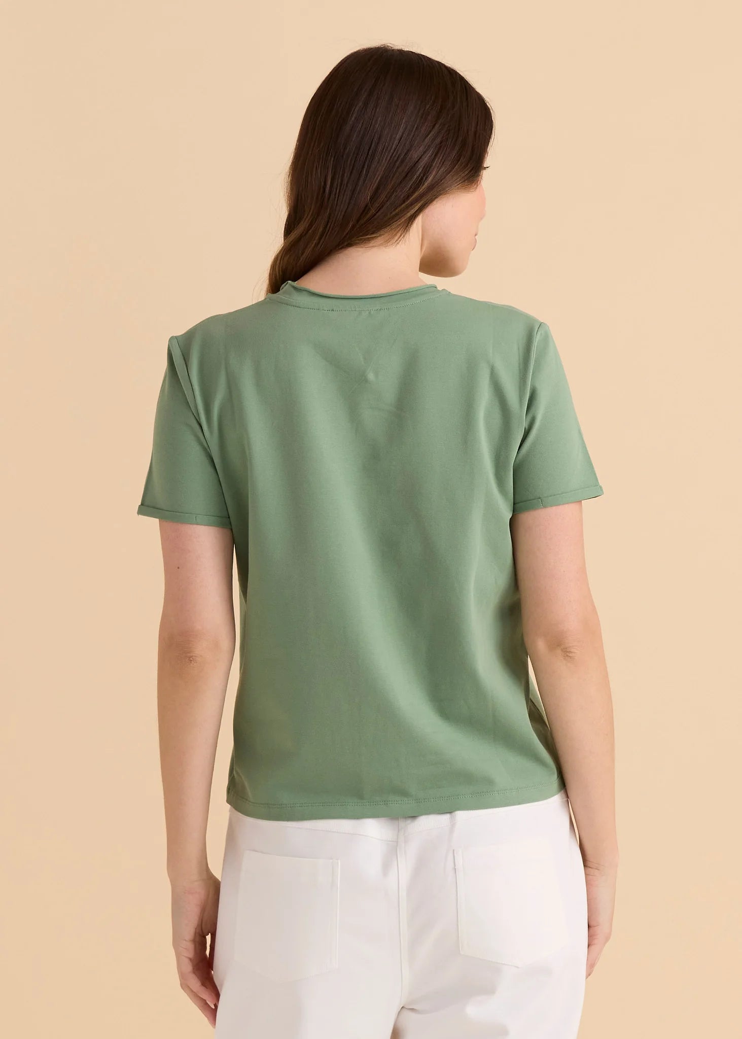 Cotton Slim Fit Tee - Green