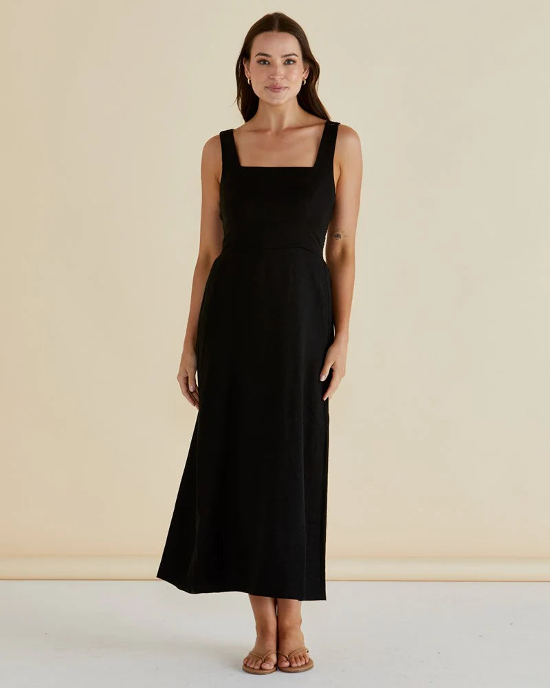 Tegan Midi Dress - Black