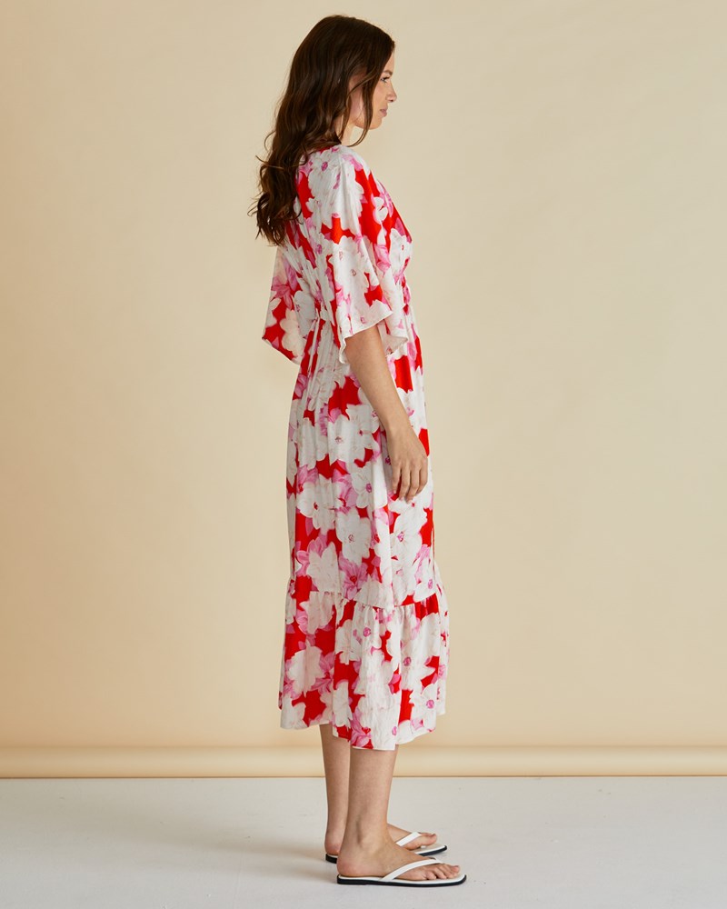 Moxie Dress - Red Floral Print