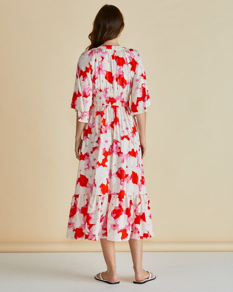 Moxie Dress - Red Floral Print