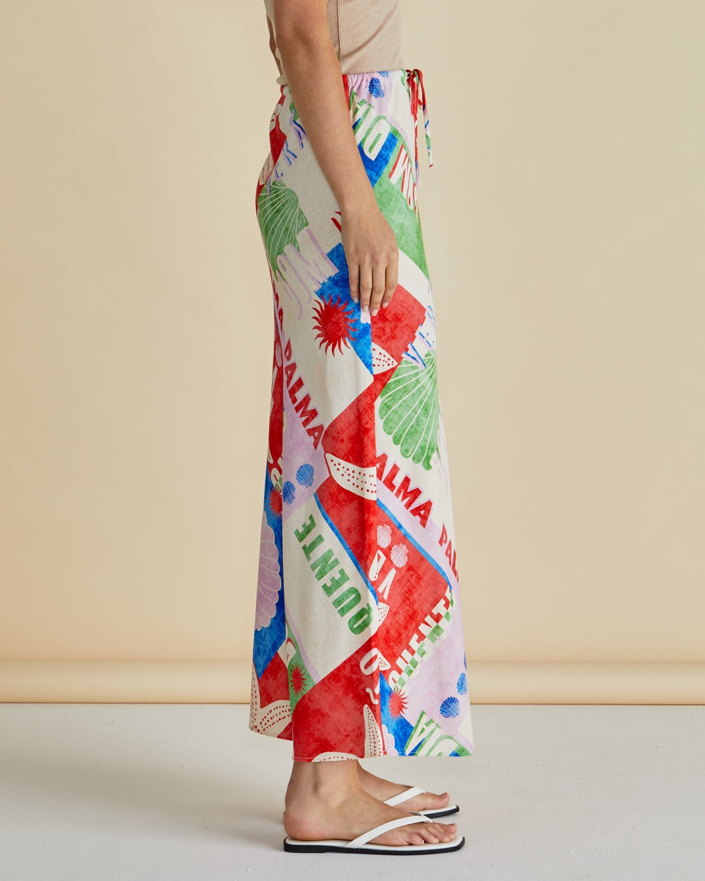 Brooke Bias Skirt - Seashell Print