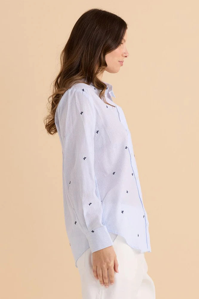Reid Shirt - Blue Bow Stripe