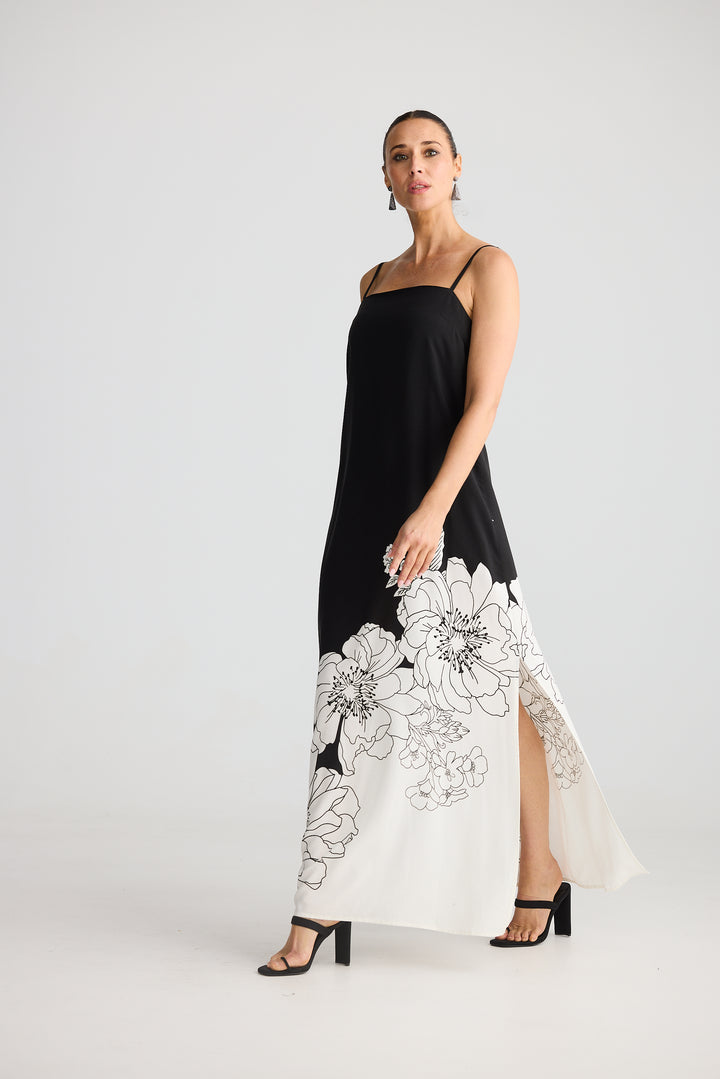 Angelique Maxi Dress - Noir Bloom