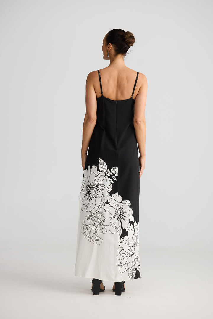 Angelique Maxi Dress - Noir Bloom
