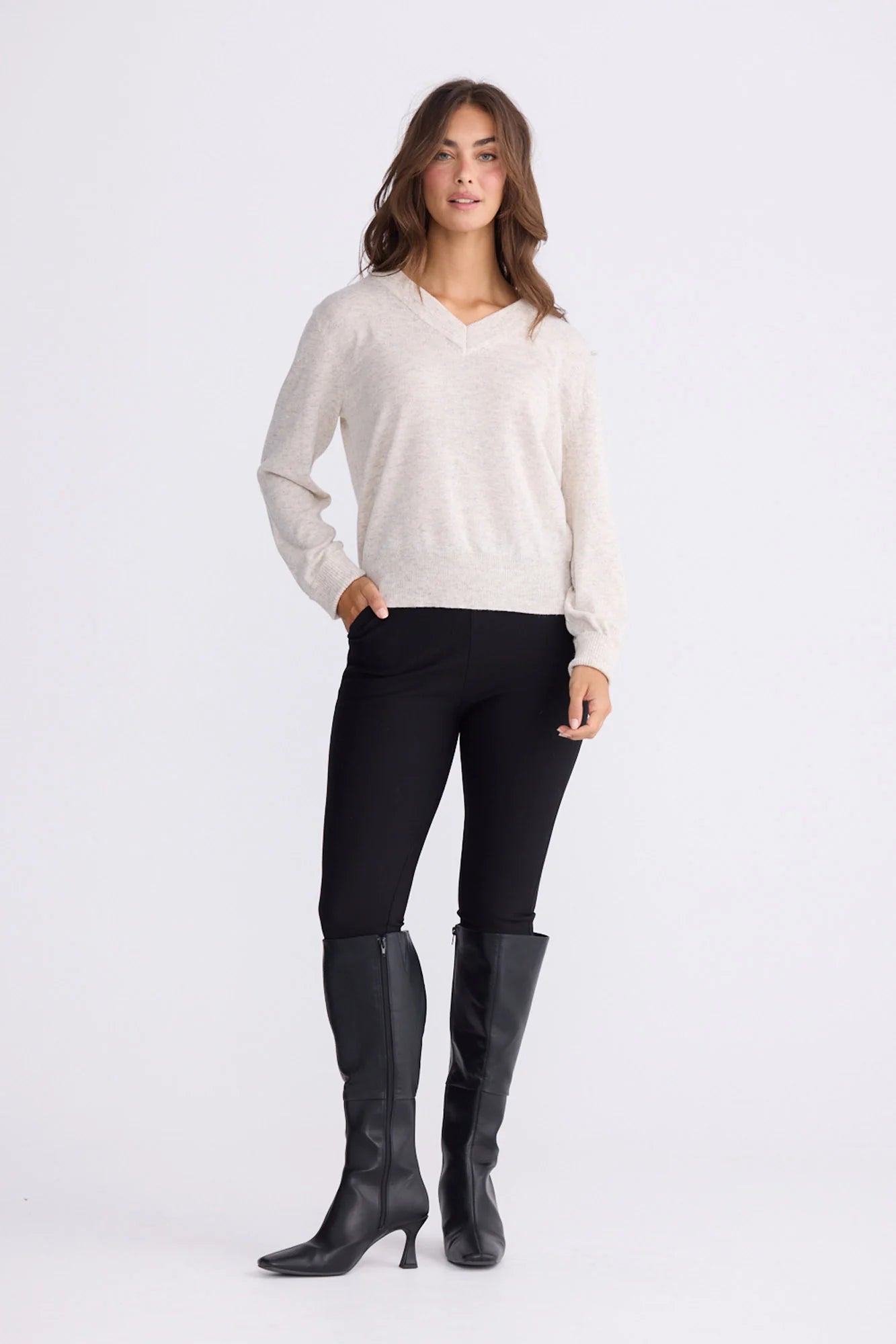 Gwen Knit - Ivory Marle