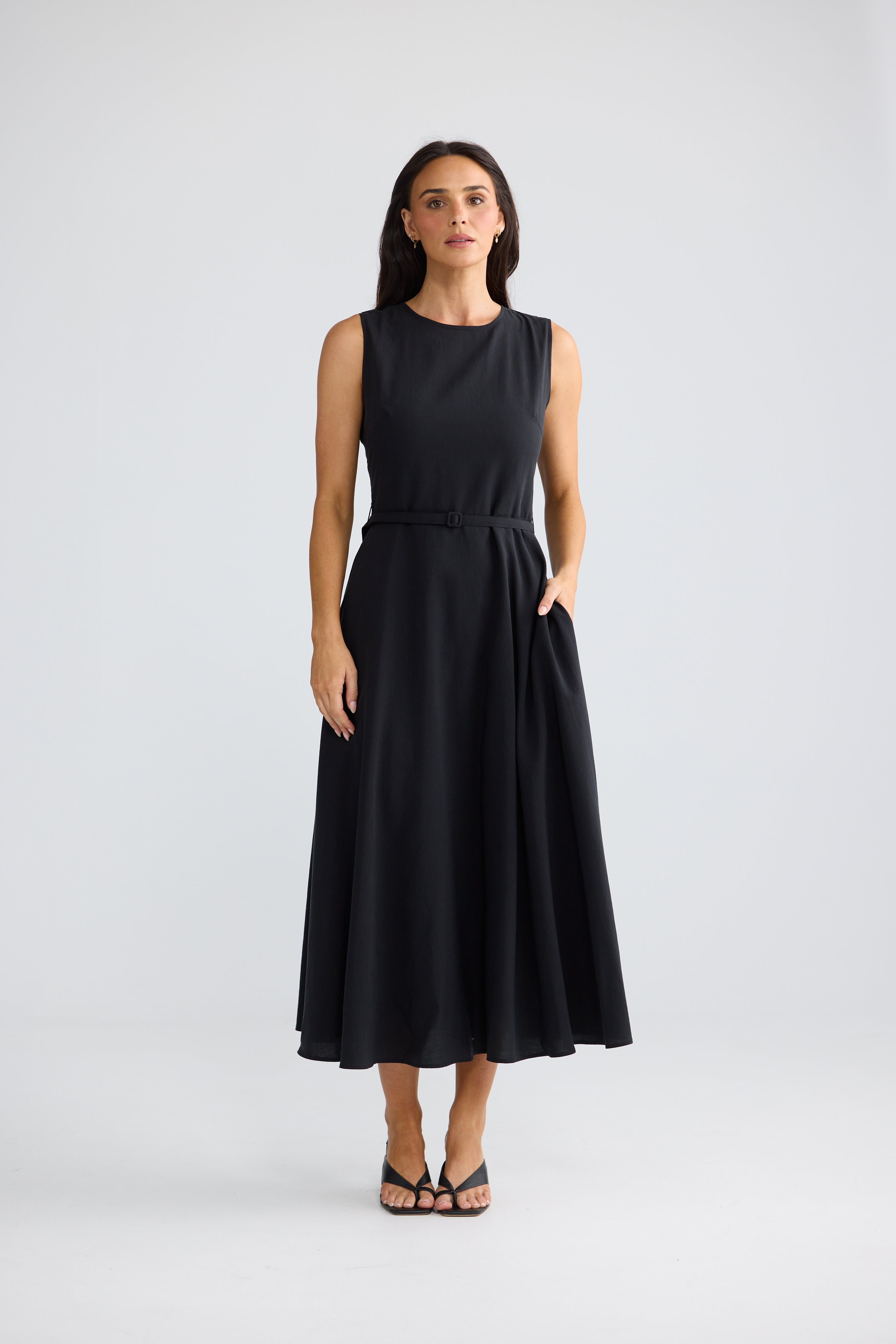 Ren Midi Dress - Black