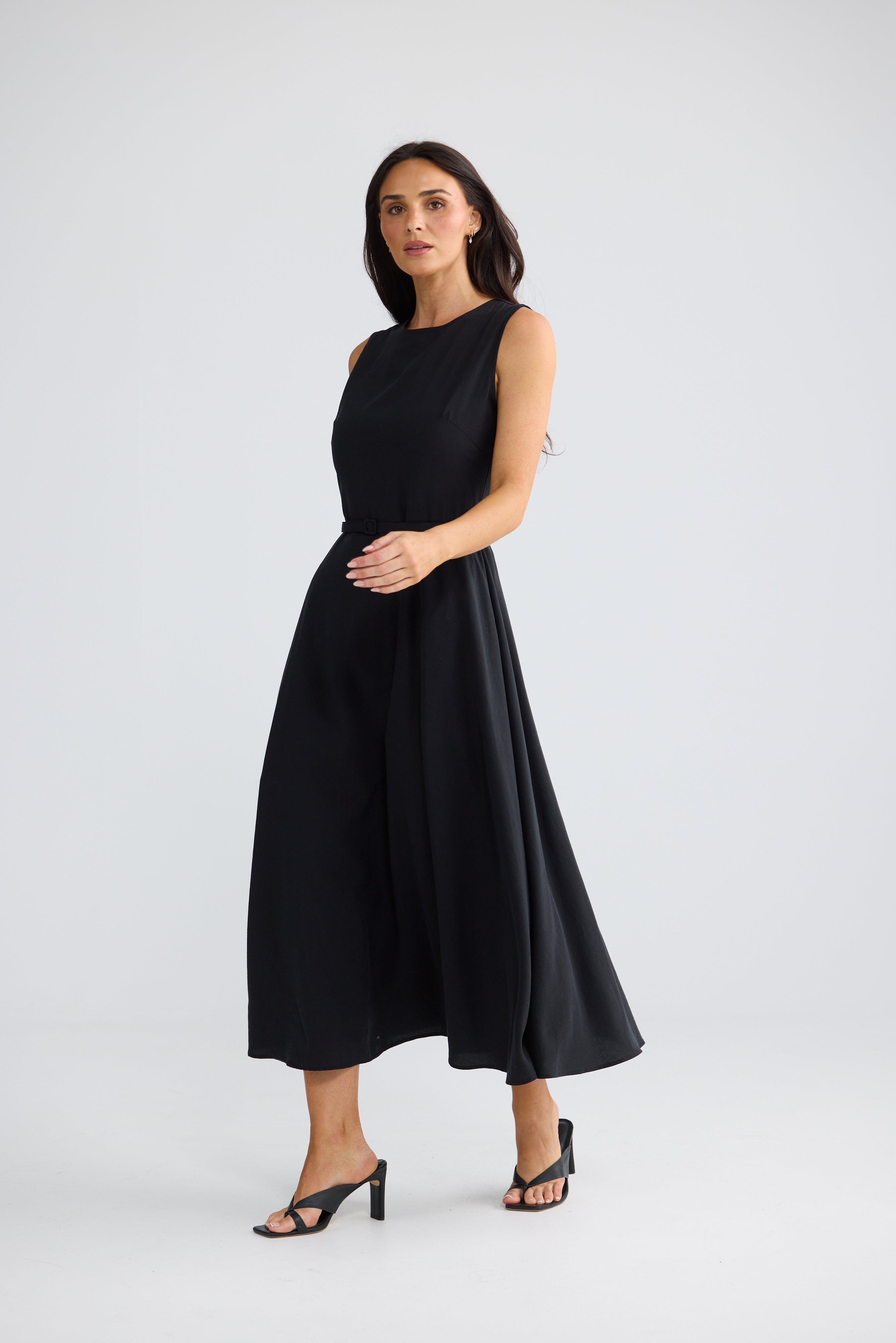 Ren Midi Dress - Black
