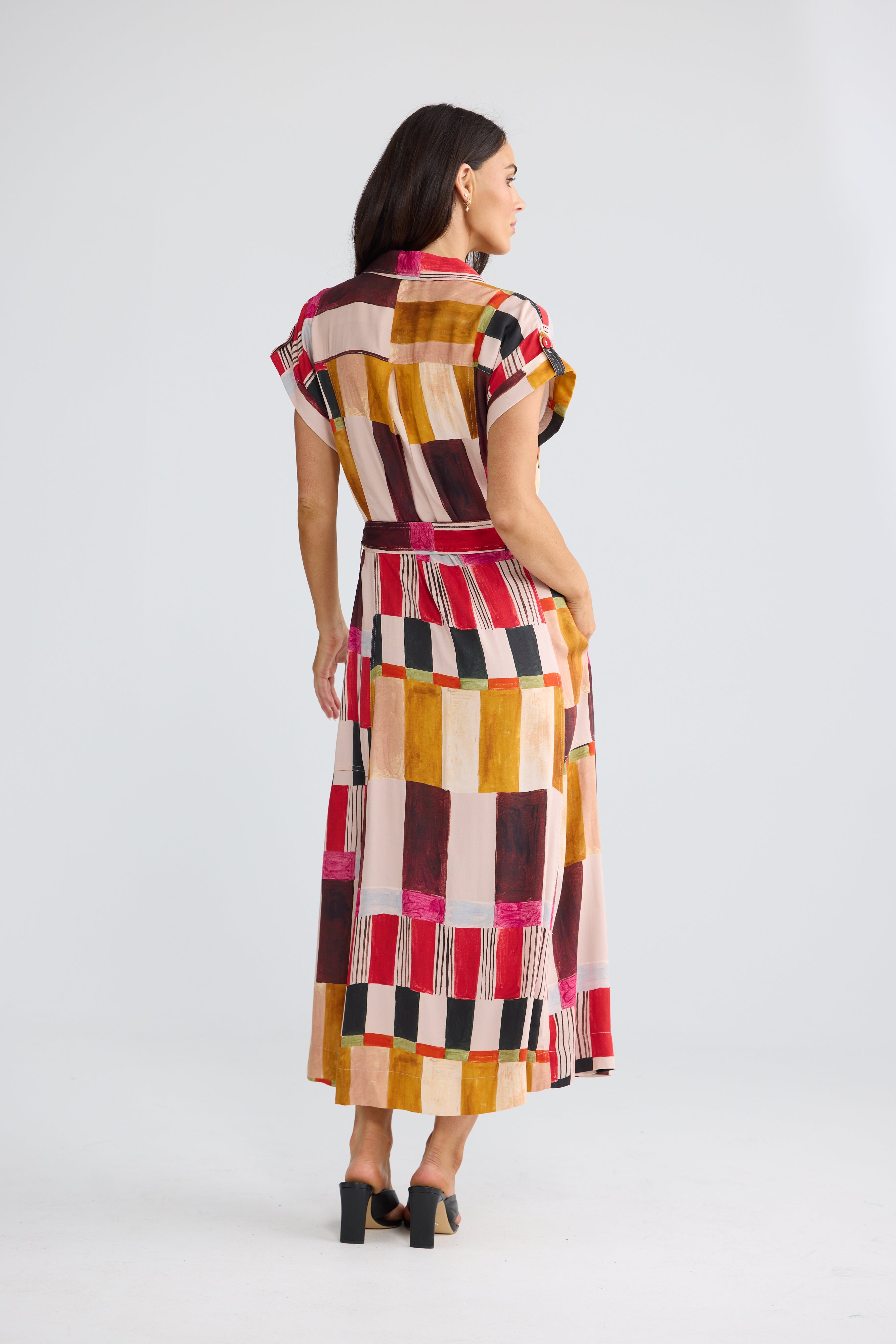 Portia Dress - Painterly Geo