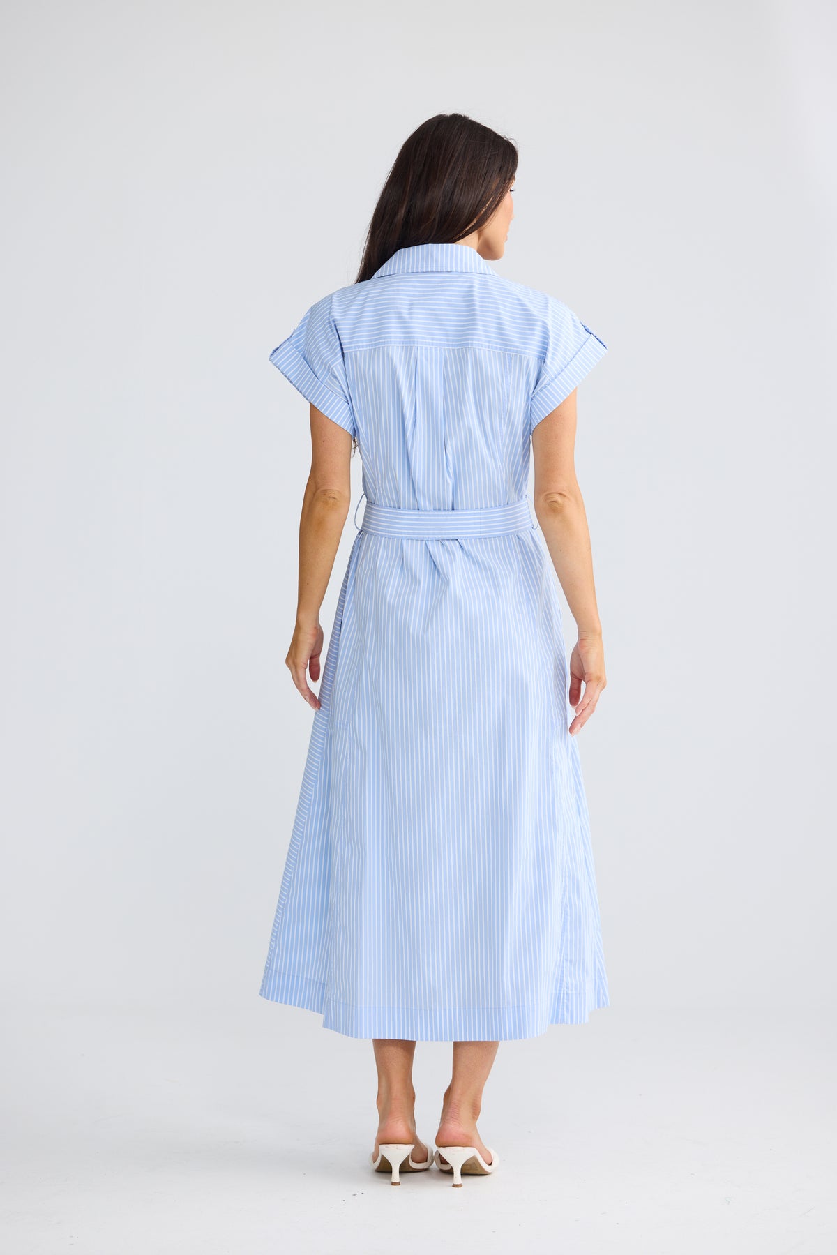 Portia Dress - Glacier Stripe