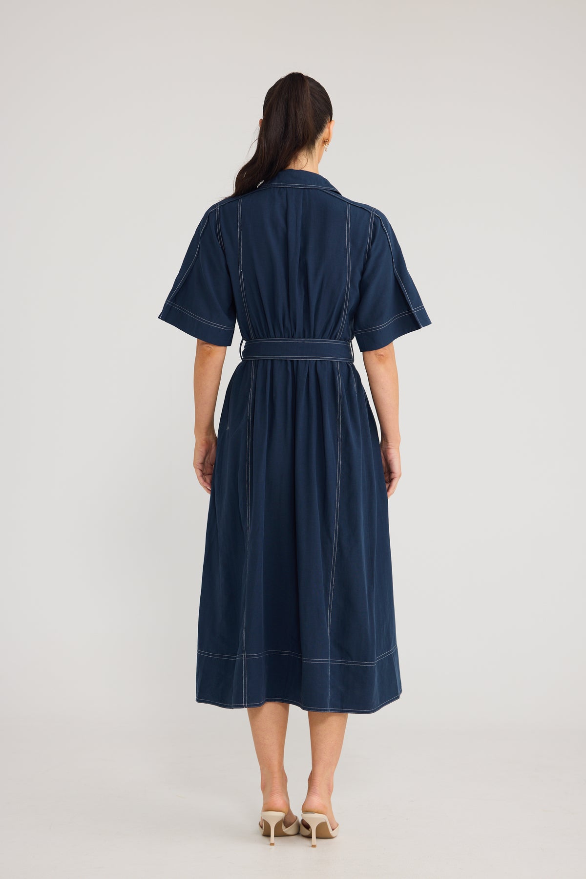 Brave & True Leo Dress - Navy, view 10