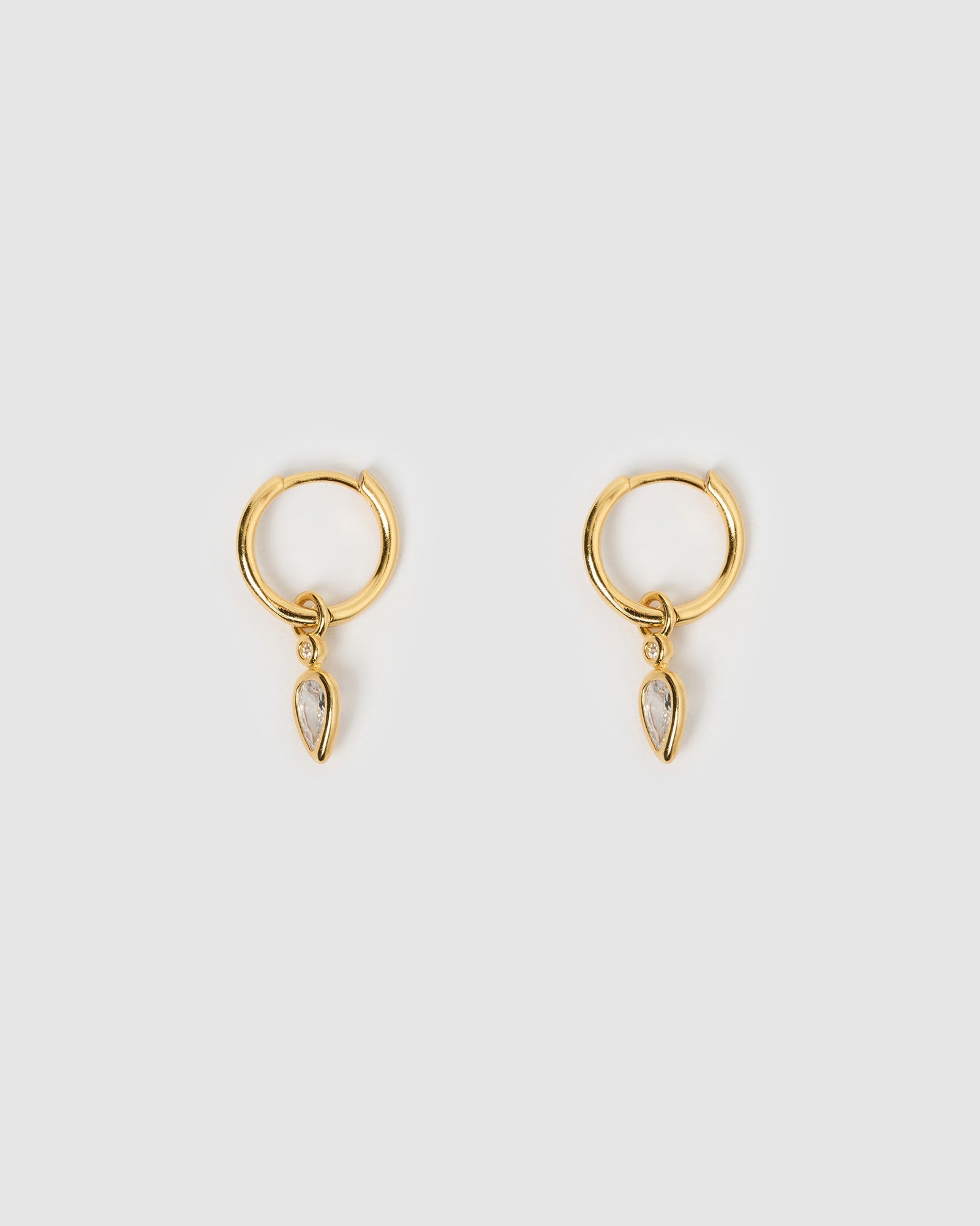 Daisy Gold Earrings - Stone
