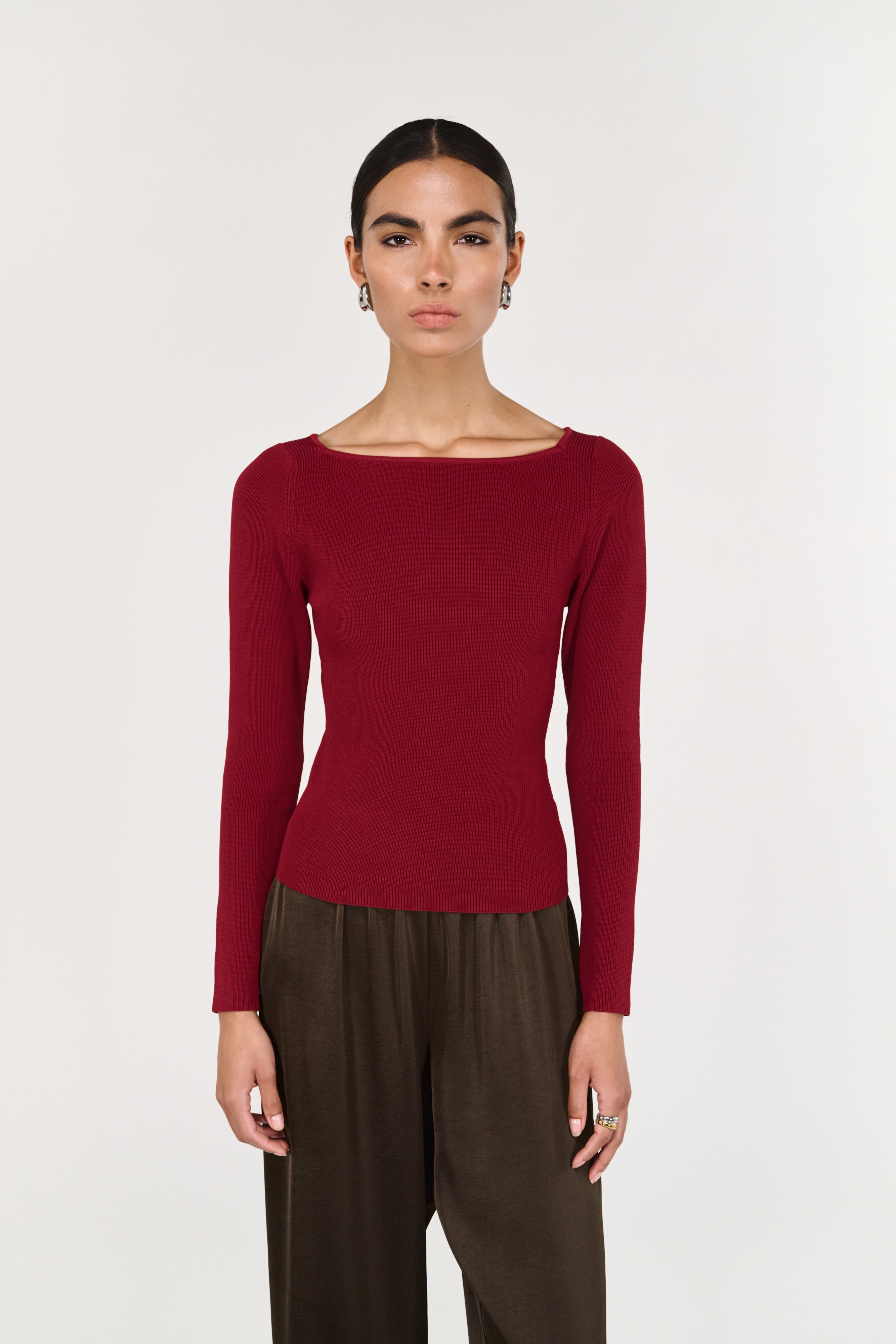 Eon Long Sleeve Knit - Wine