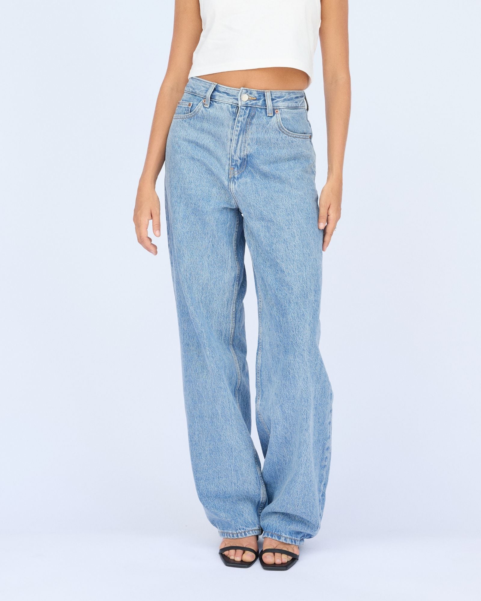 Donna Baggy Jeans - Stream Sky Retro