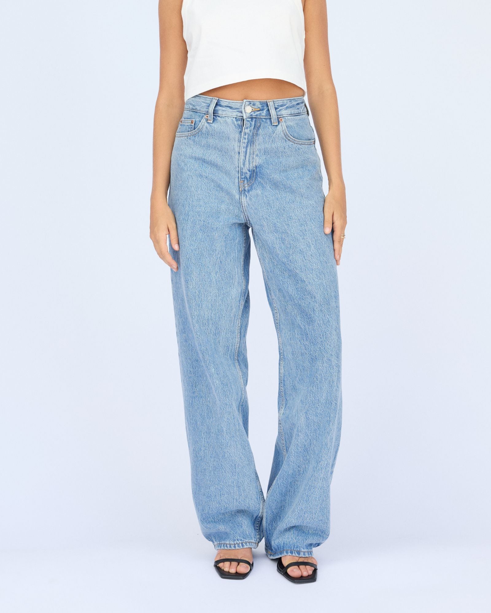 Donna Baggy Jeans - Stream Sky Retro