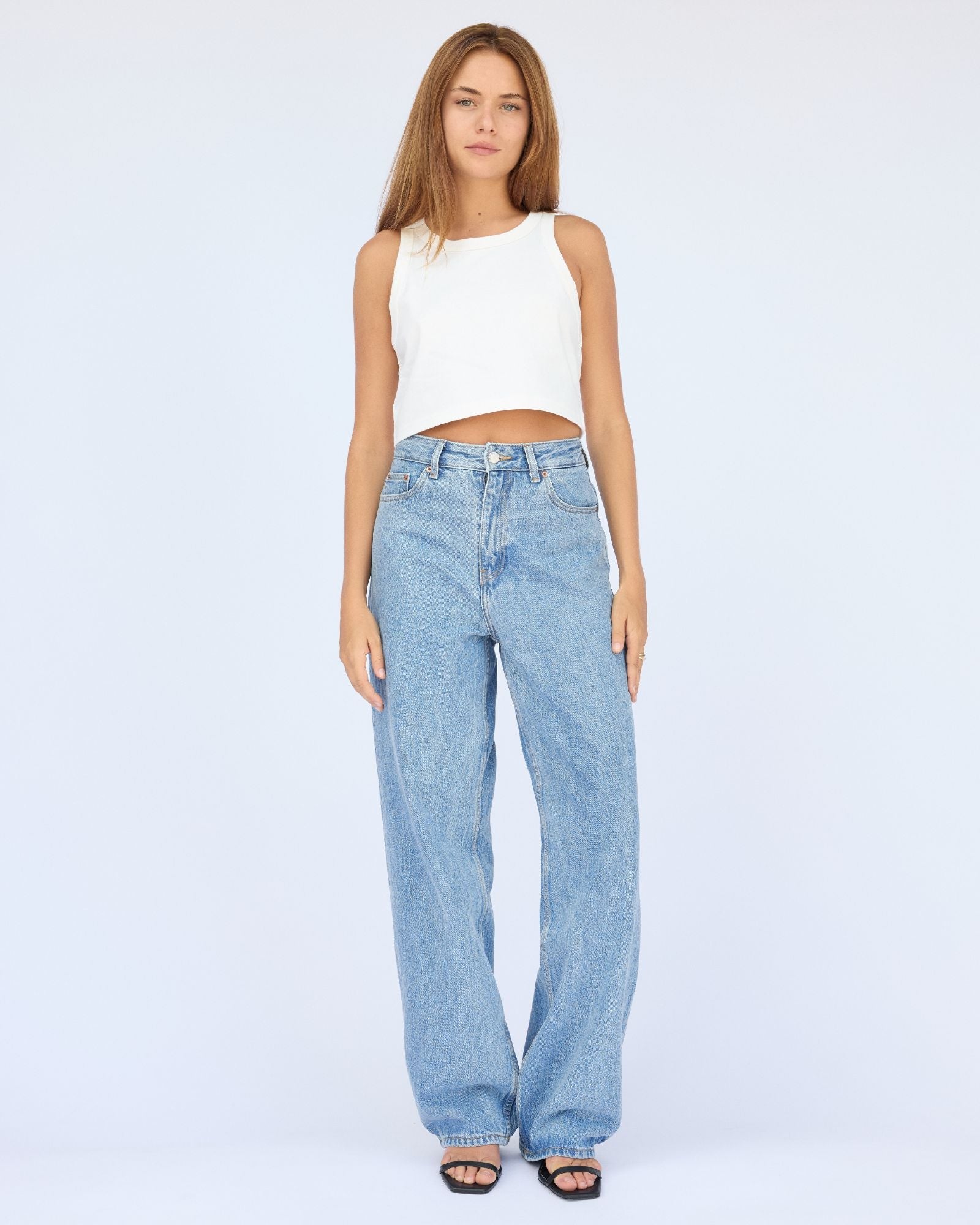 Donna Baggy Jeans - Stream Sky Retro