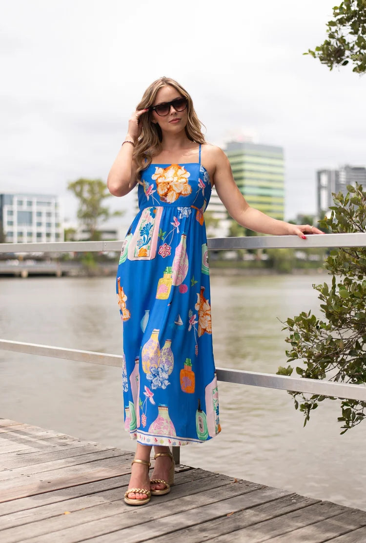 Fria the Label - Gloria Maxi Dress - Blue - Sorella Store