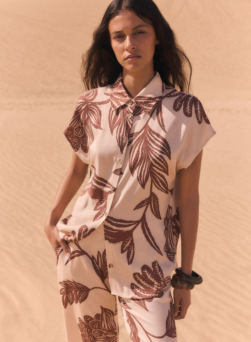 Esmaee Dune Shirt - Dune, styled look