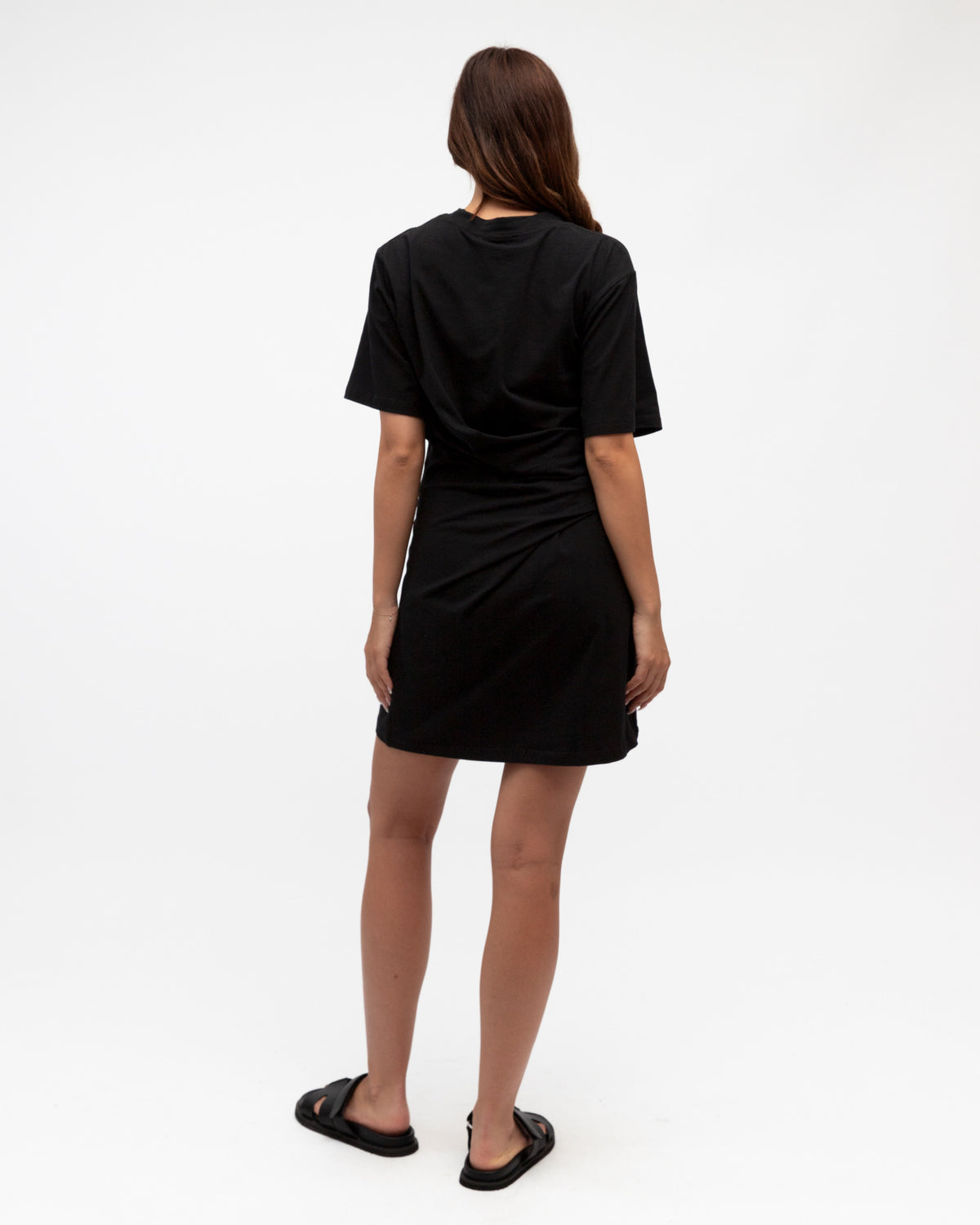 Naomy Mini Dress Black - Paperheart mini dress, side/back detail