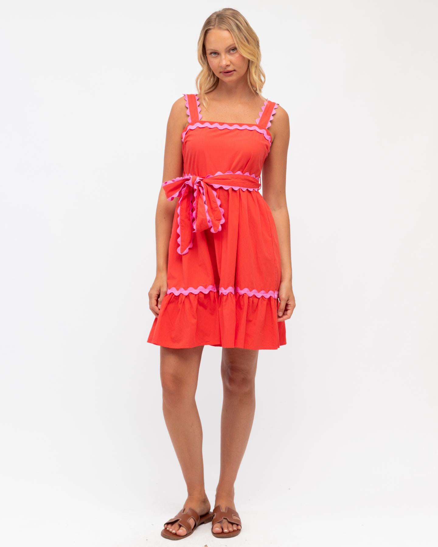 Harper Dress - Cherry Red