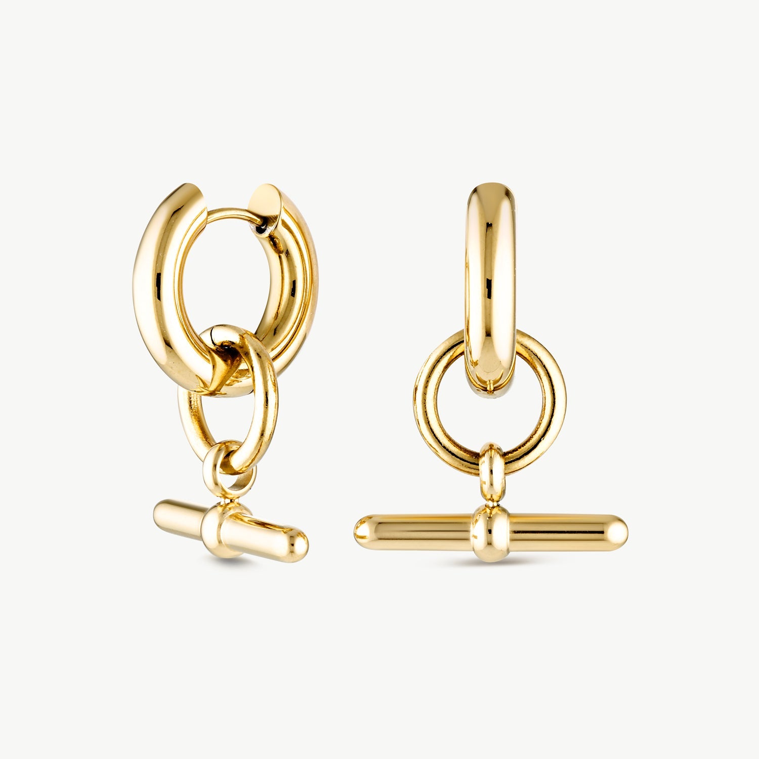 T-Bar Earrings - Gold