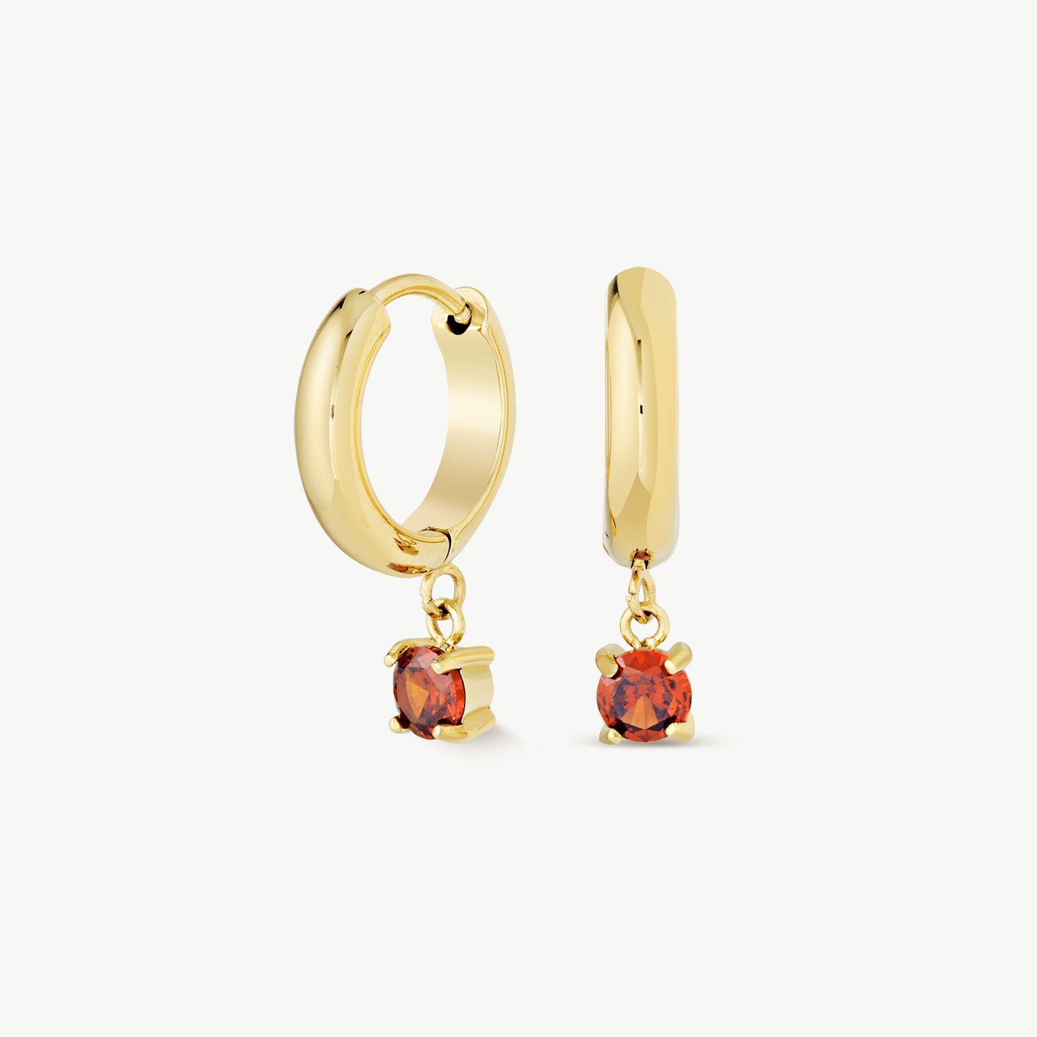 Stone Hoops - Red