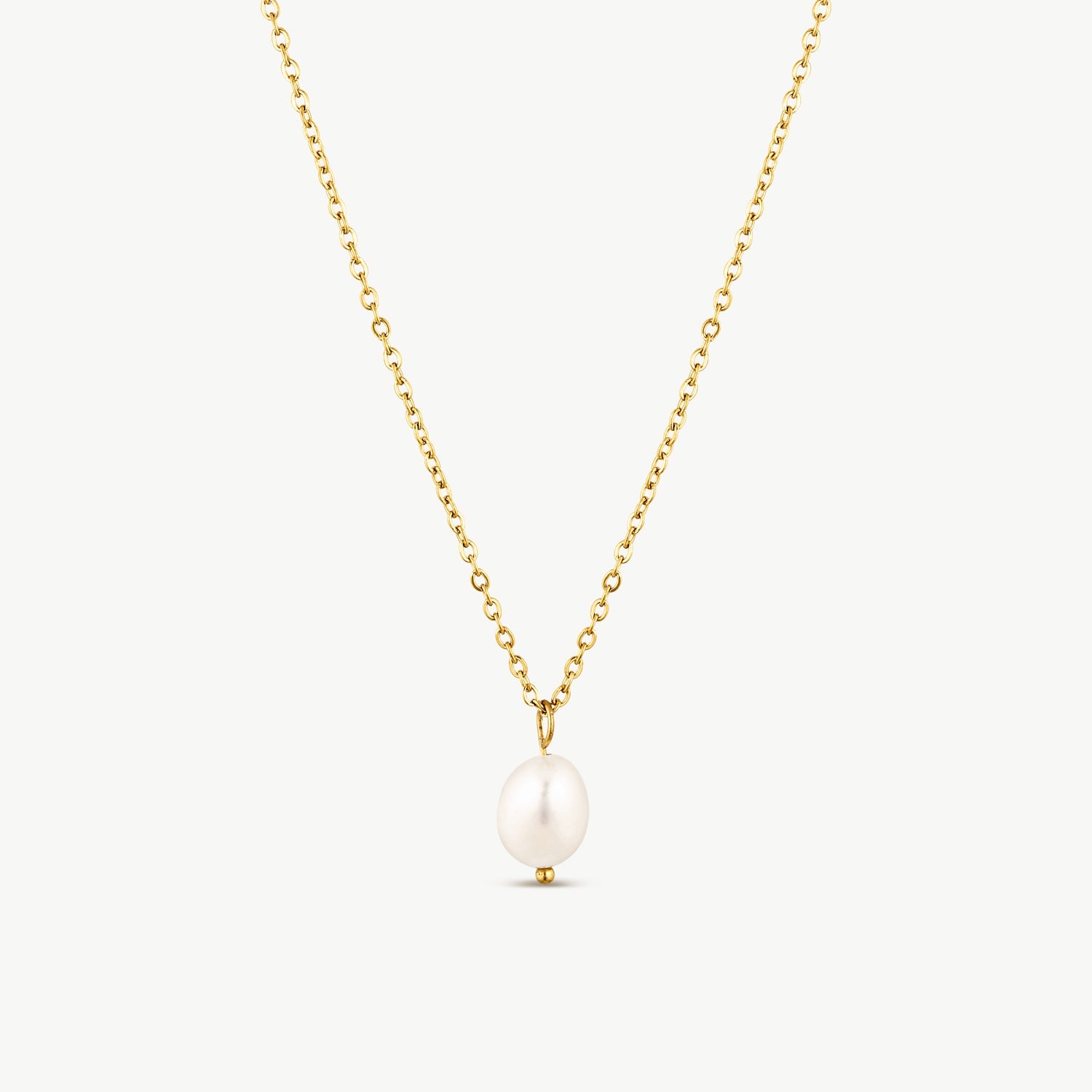 Single Pearl Necklace - Gold