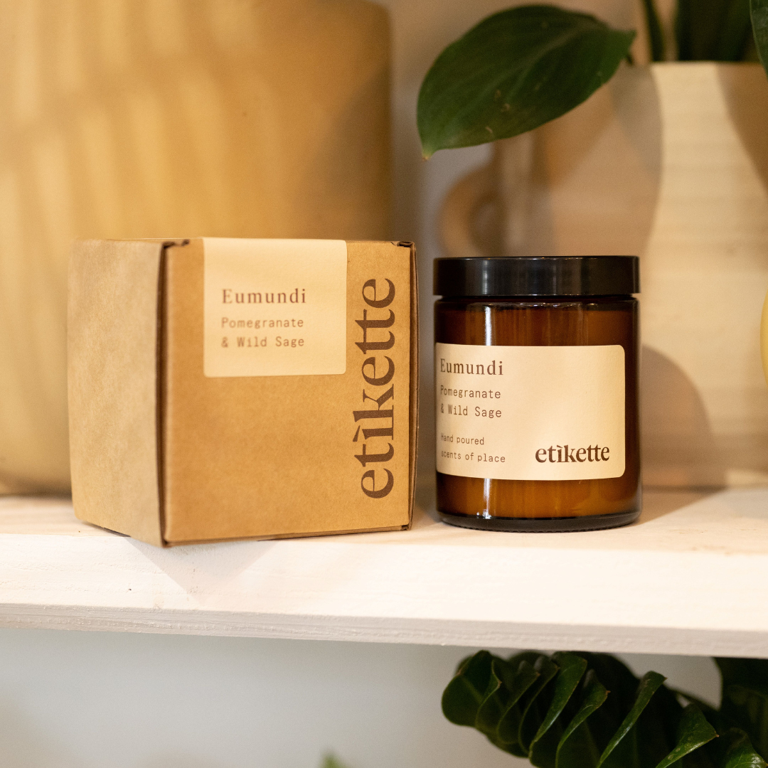 Eumundi in Pomegranate & Wild Sage, styled
