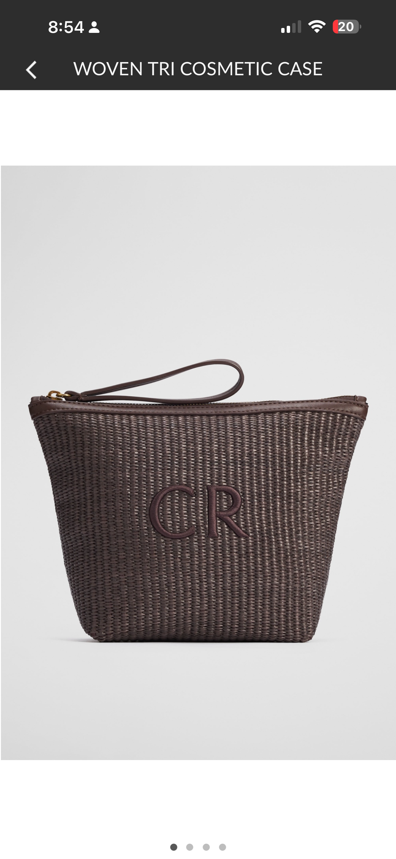 Woven Tri Cosmetic Case - Chocolate