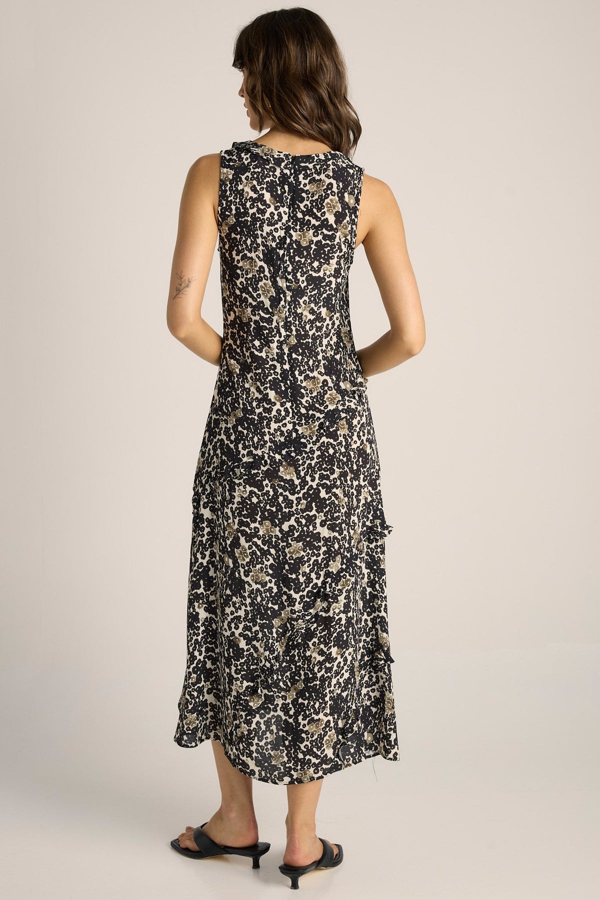 Fate & Becker Jade Ruffle Dress - Floral Animal Black, additional view