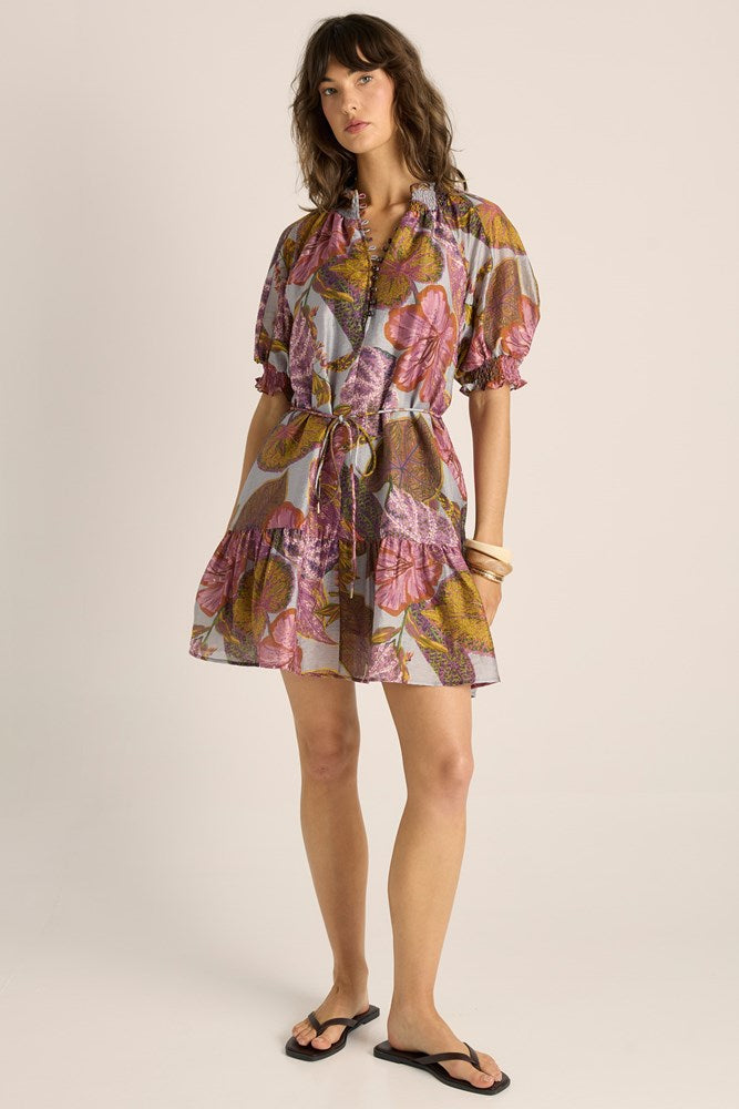 Fate & Becker Daria Dress - Leaf Print, detail