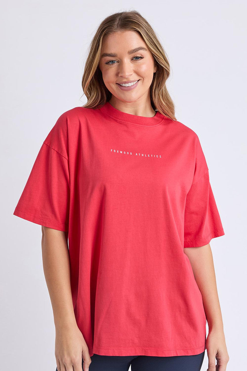 Caption Tee - Red