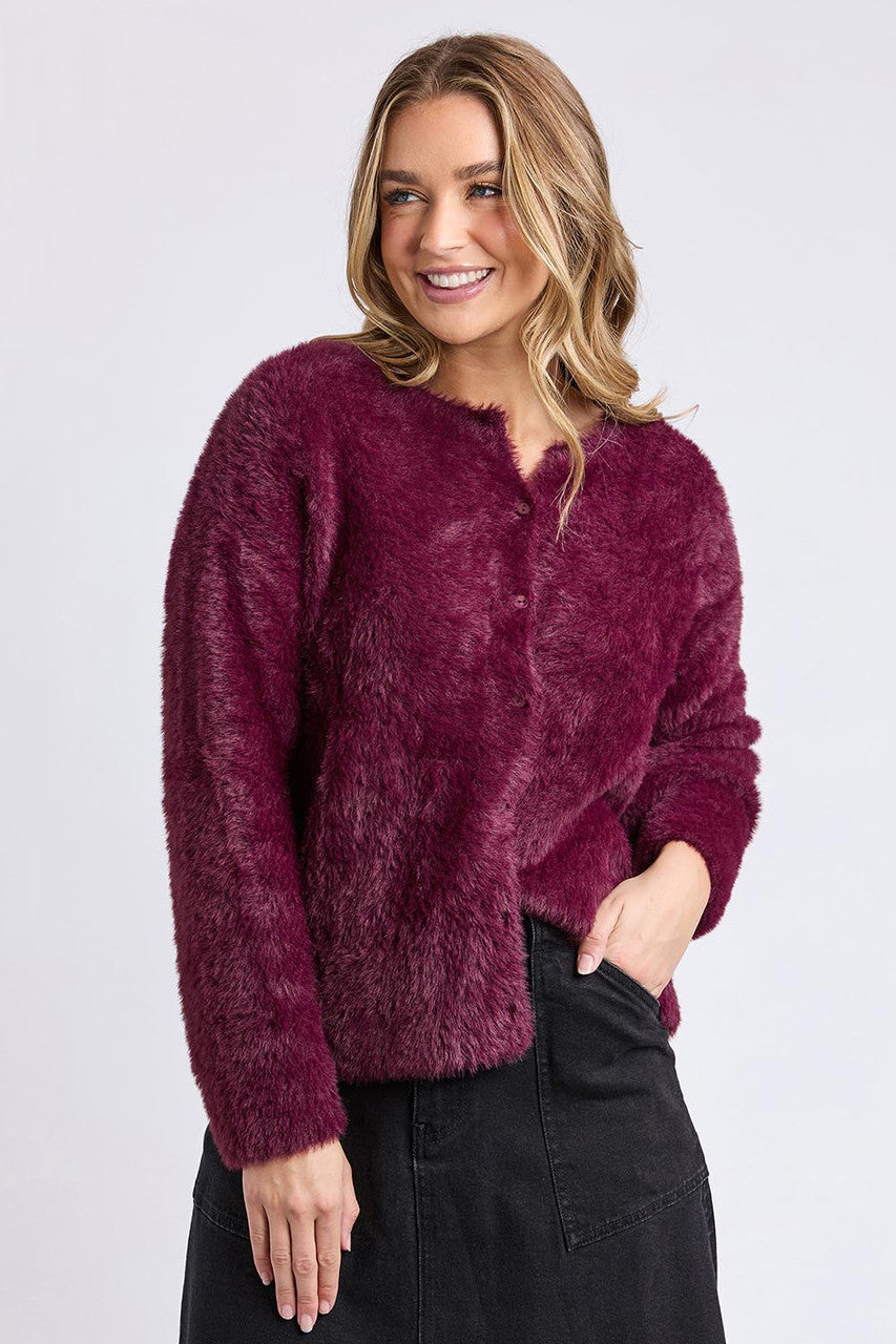 Kenny Button Cardi - Windsor Wine