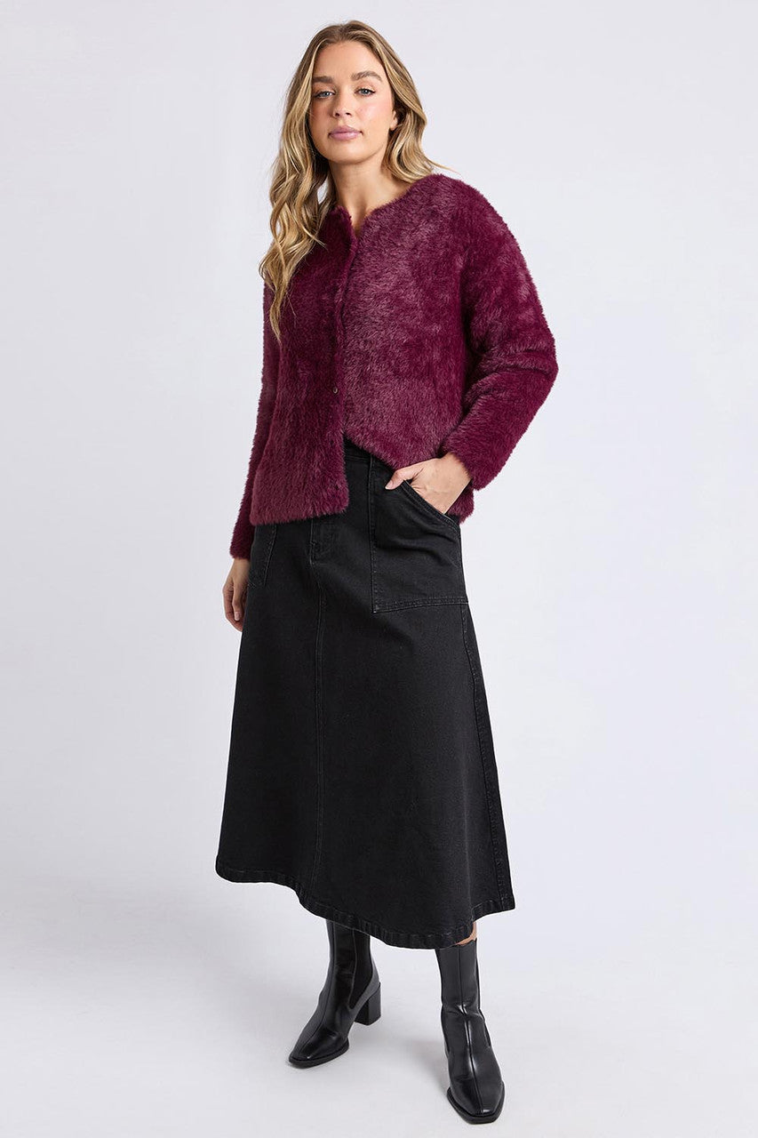 Kenny Button Cardi - Windsor Wine