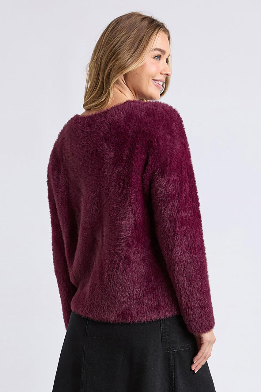Kenny Button Cardi - Windsor Wine
