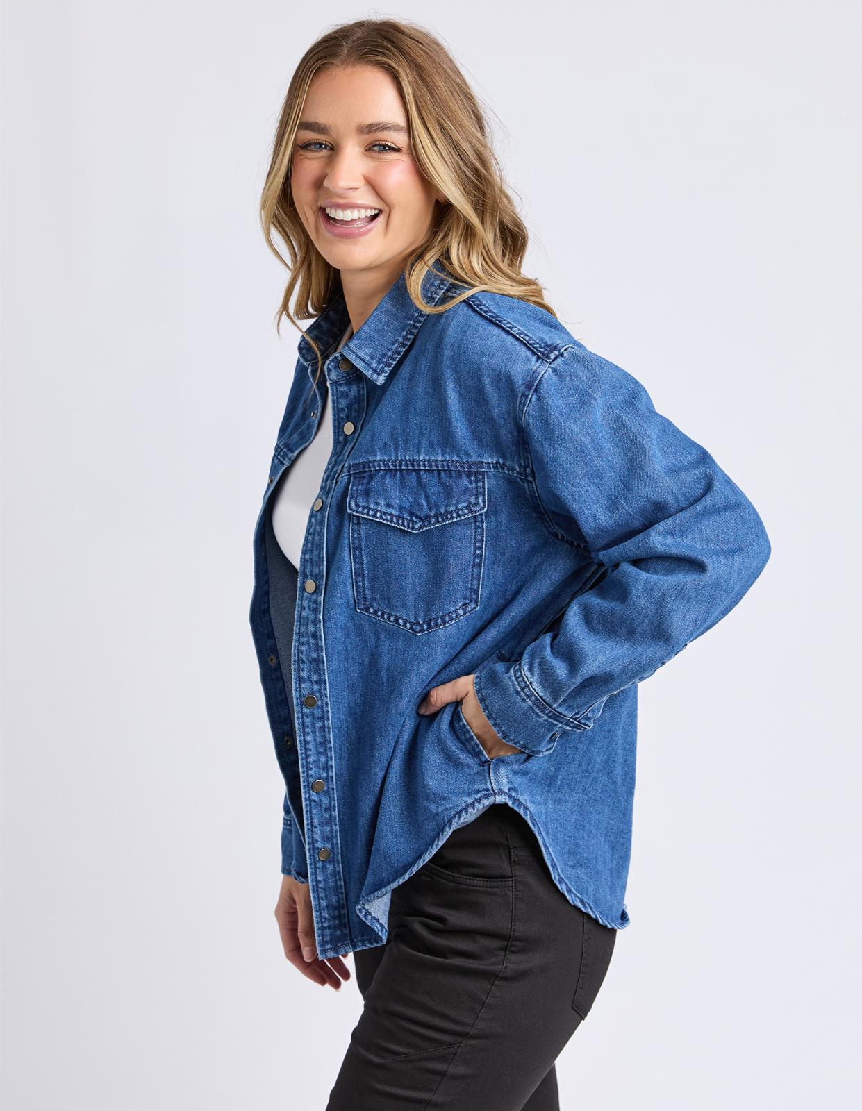 Daisy Overshirt - Mid Blue