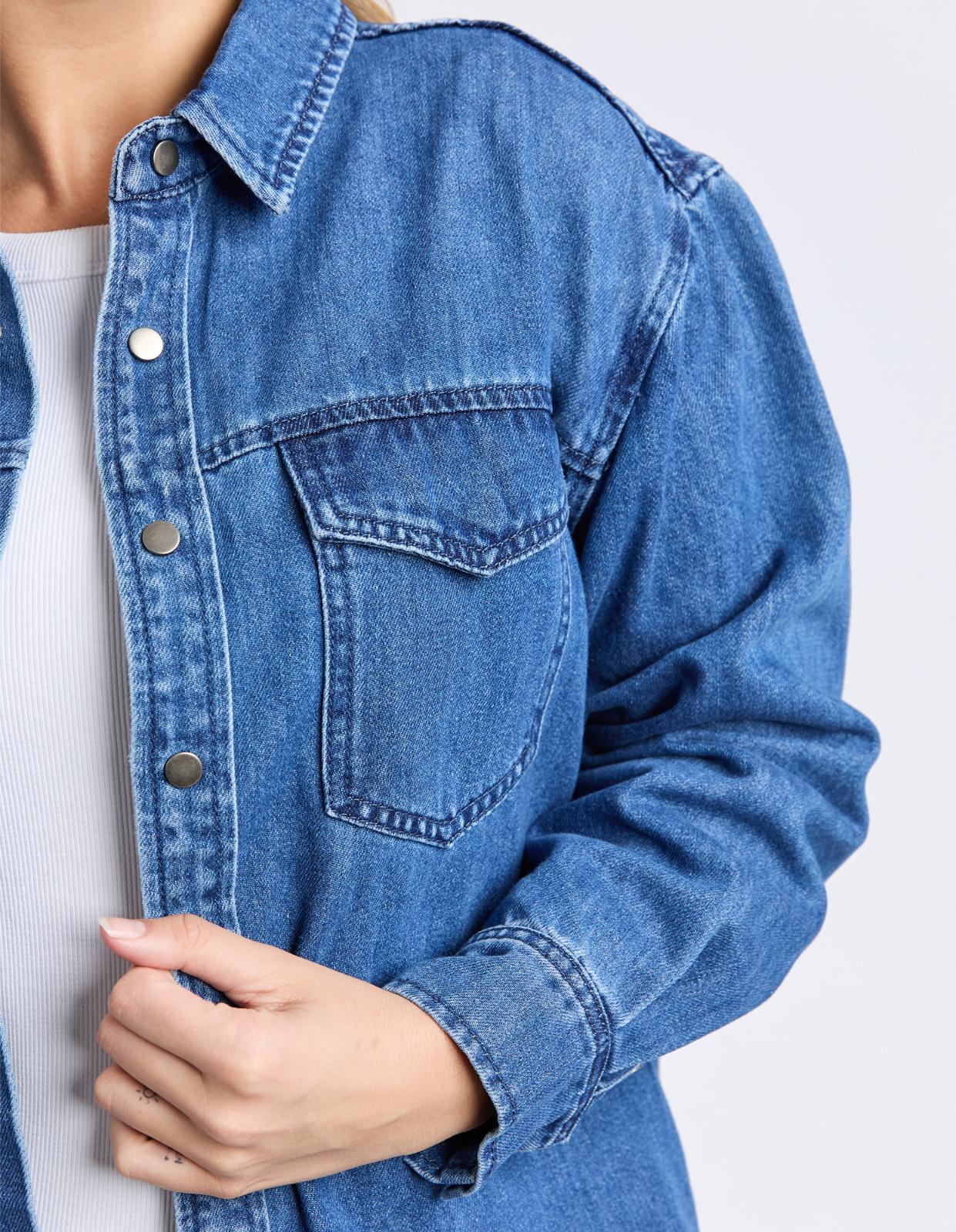 Daisy Overshirt - Mid Blue