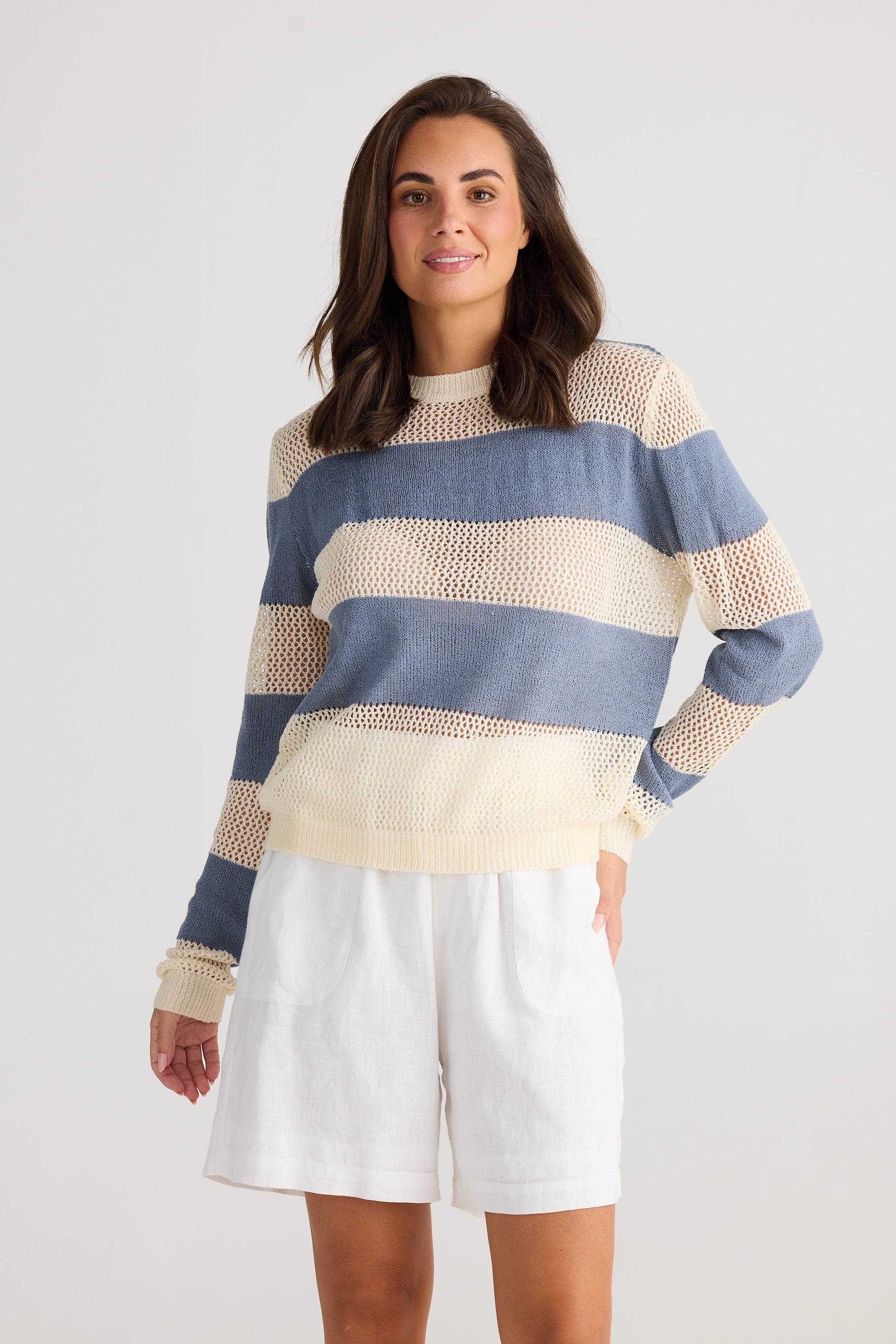 Cayman Knit - Blue Stripe