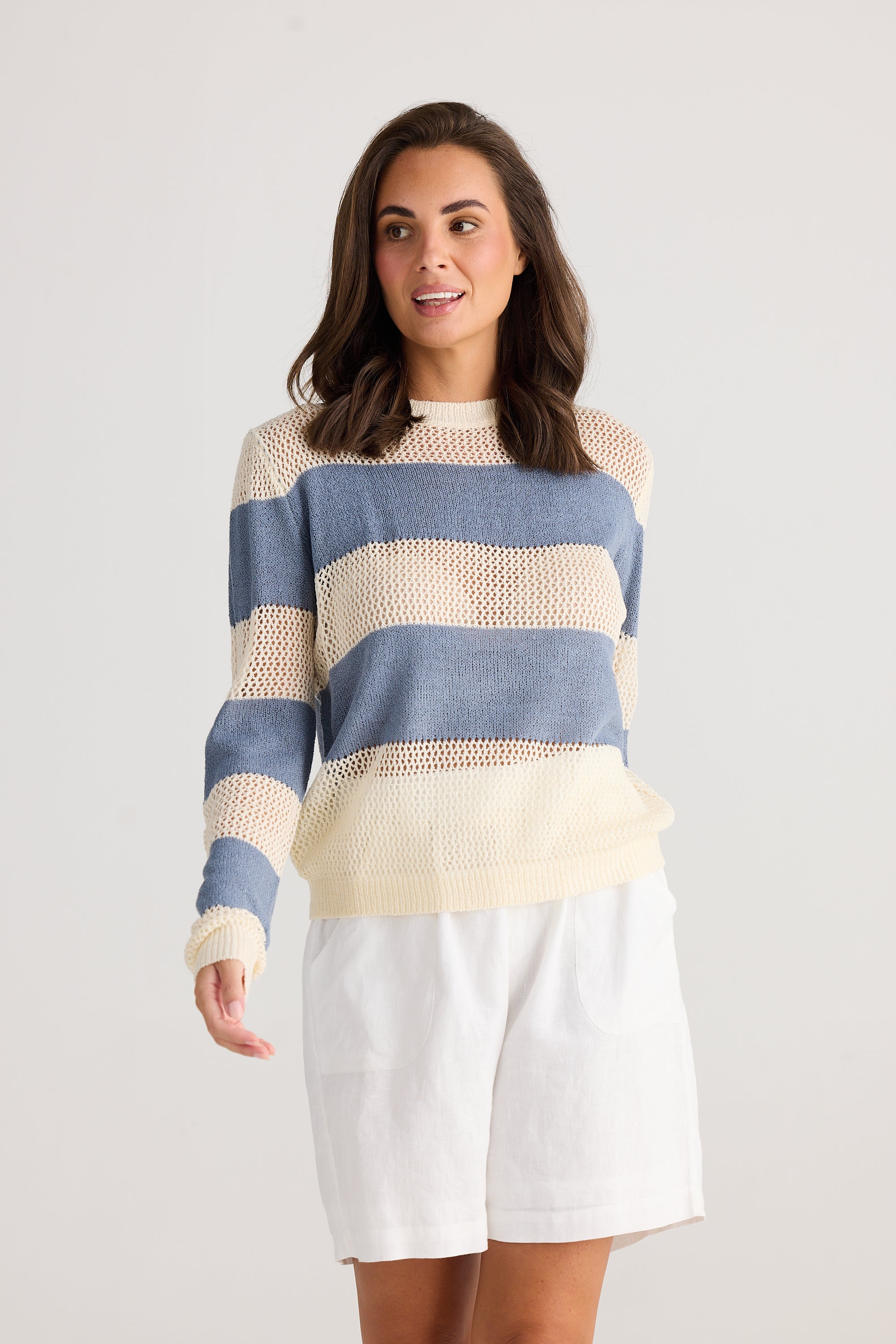 Cayman Knit - Blue Stripe