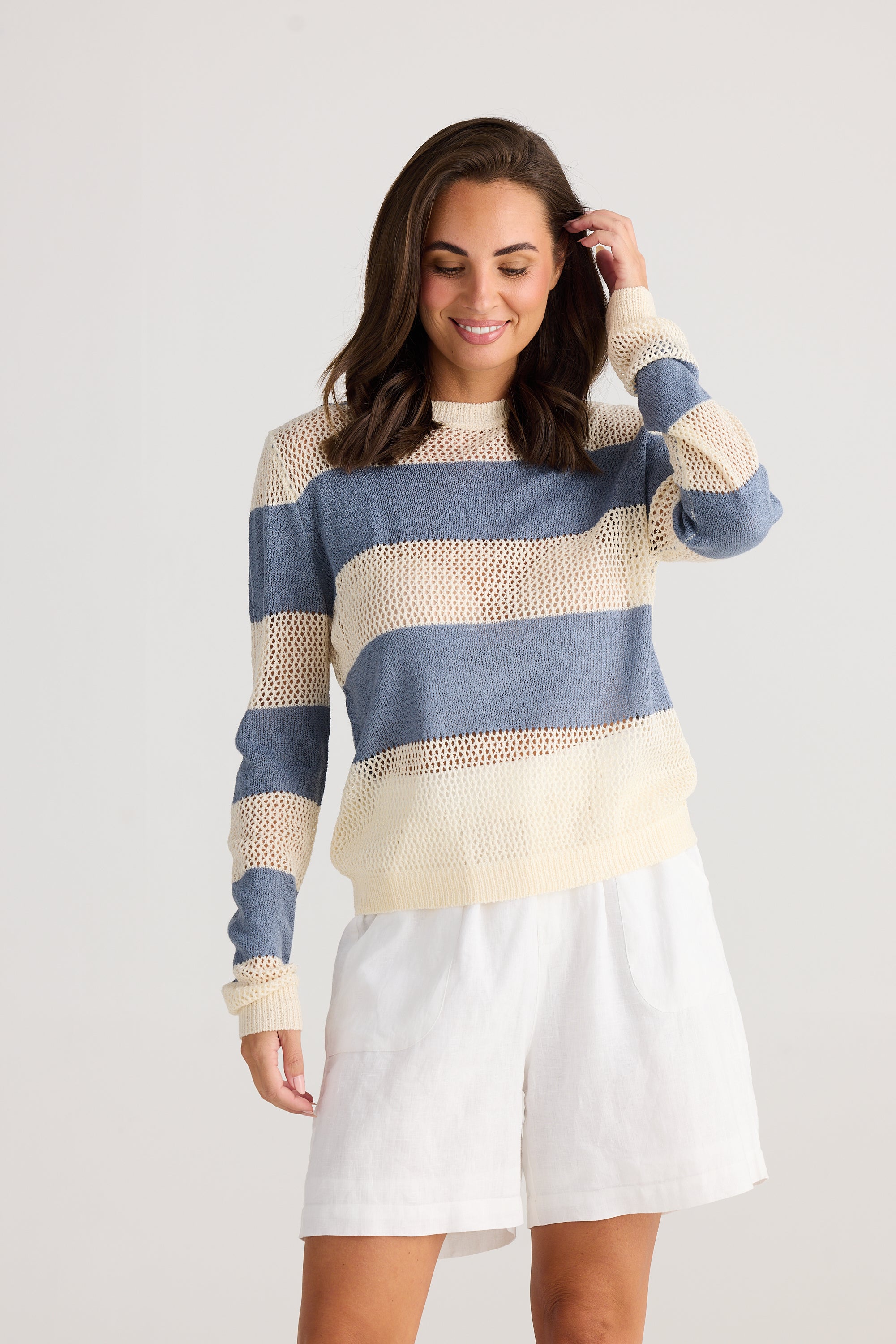 Cayman Knit - Blue Stripe