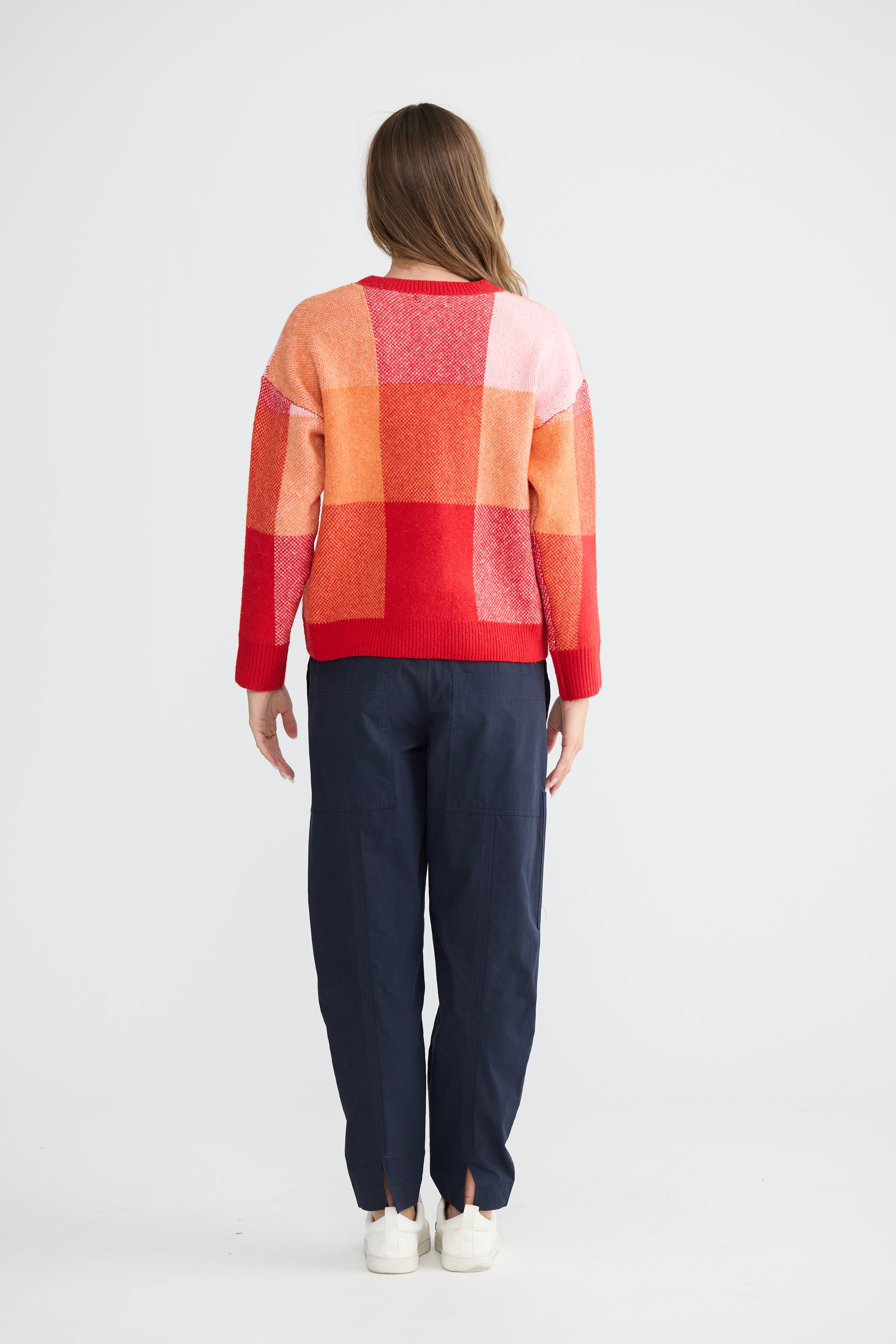 Overboard Knit - Pink Valle Check