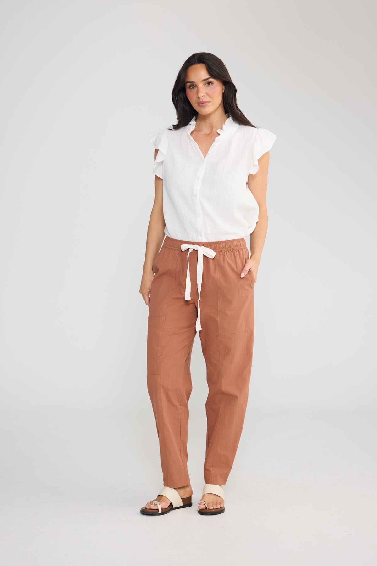 Holiday Collective Reva Cargo Pant - Clay, view 2