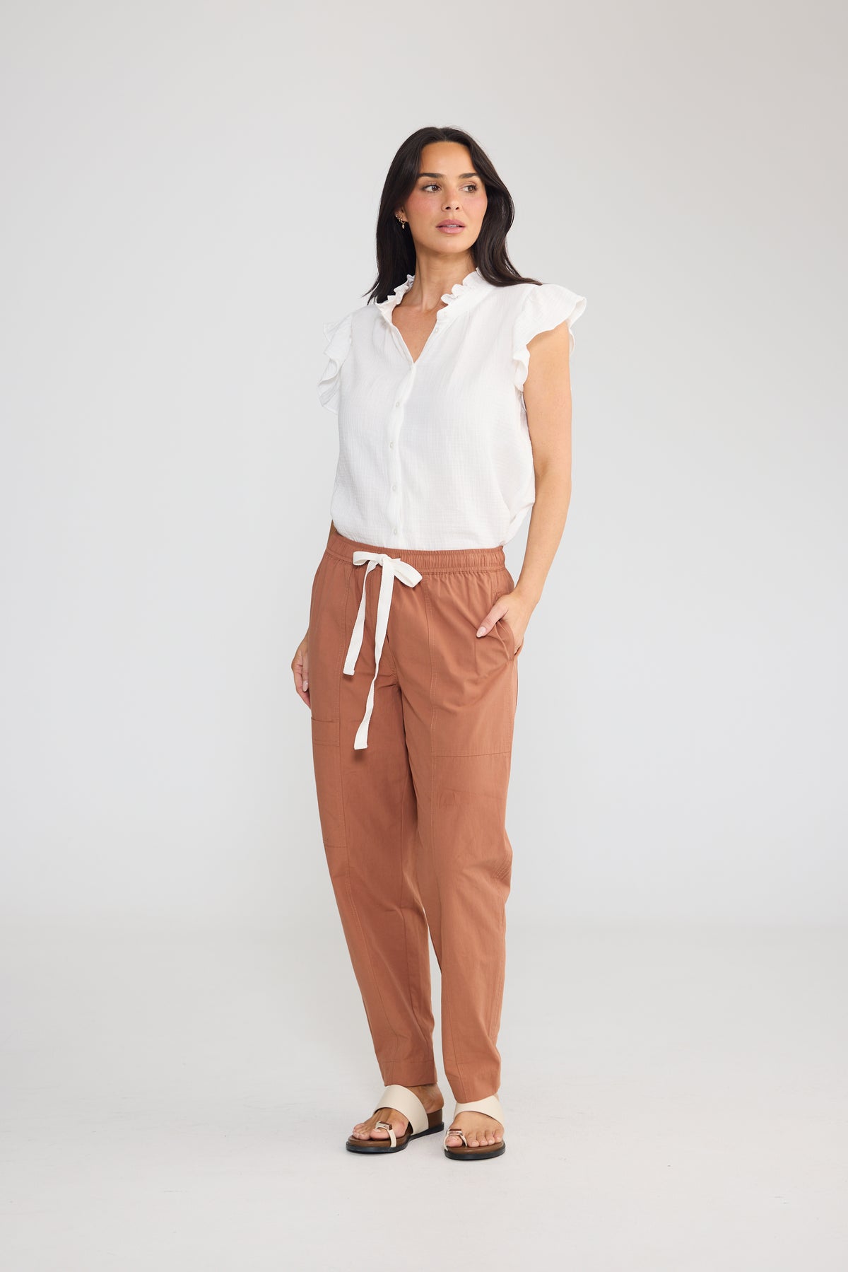 Holiday Collective Reva Cargo Pant - Clay, view 3