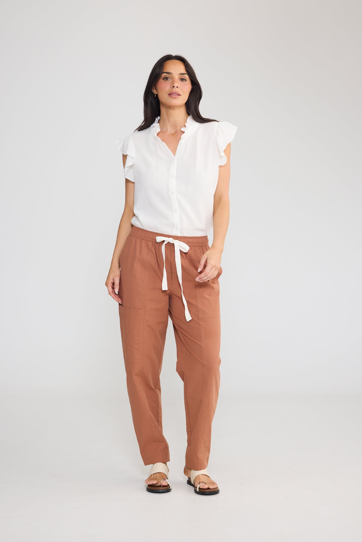 Holiday Collective Reva Cargo Pant - Clay, view 4