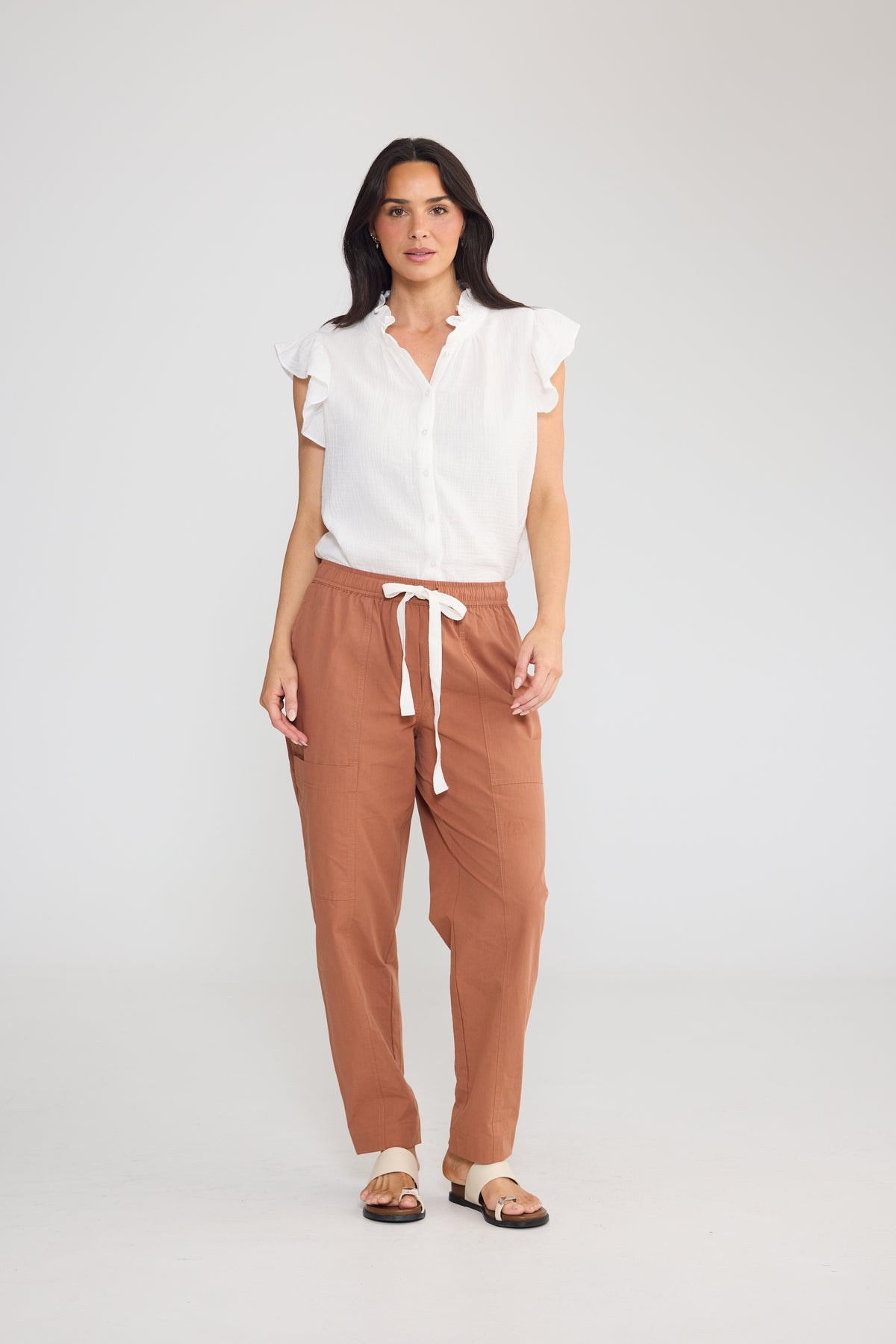 Holiday Collective Reva Cargo Pant - Clay, view 5